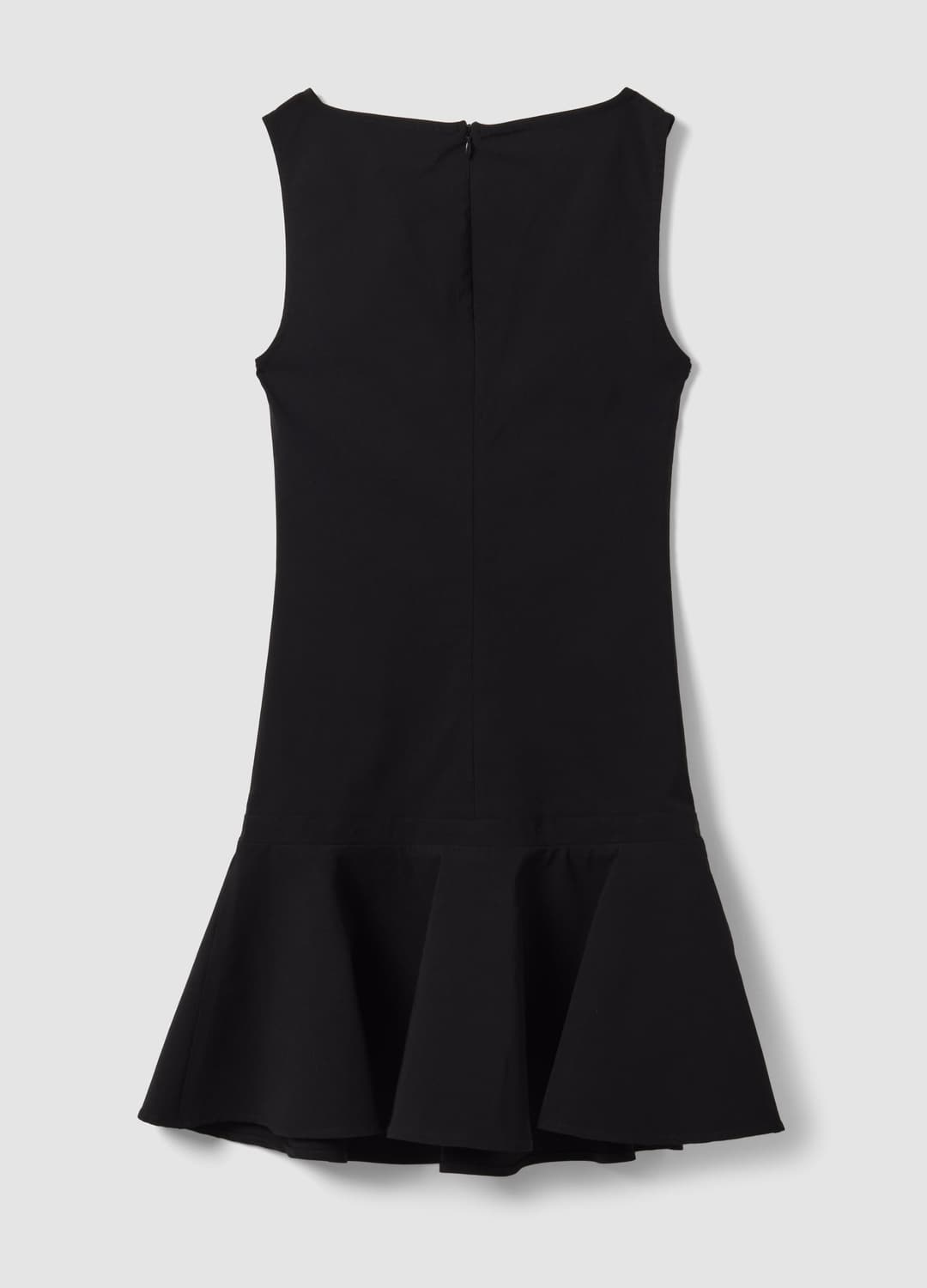 Schwarzes Ärmelloses Kleid Aus Elastischer Viskose Mit Ösen | OVS Schwarzes Ärmelloses Kleid Aus Elastischer Viskose Mit Ösen - 6 | OVS