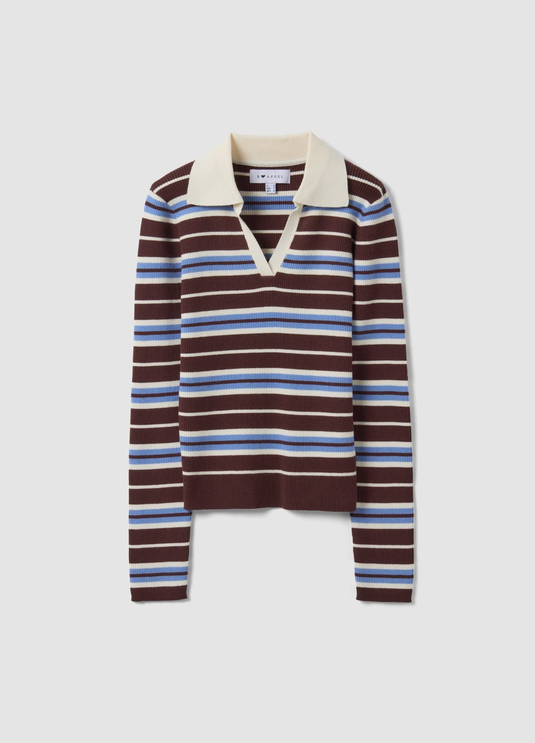 Mehrfarbig Gestreifter Strickpullover Aus Viskosemix Mit Polokragen | OVS Mehrfarbig Gestreifter Strickpullover Aus Viskosemix Mit Polokragen - 4 | OVS
