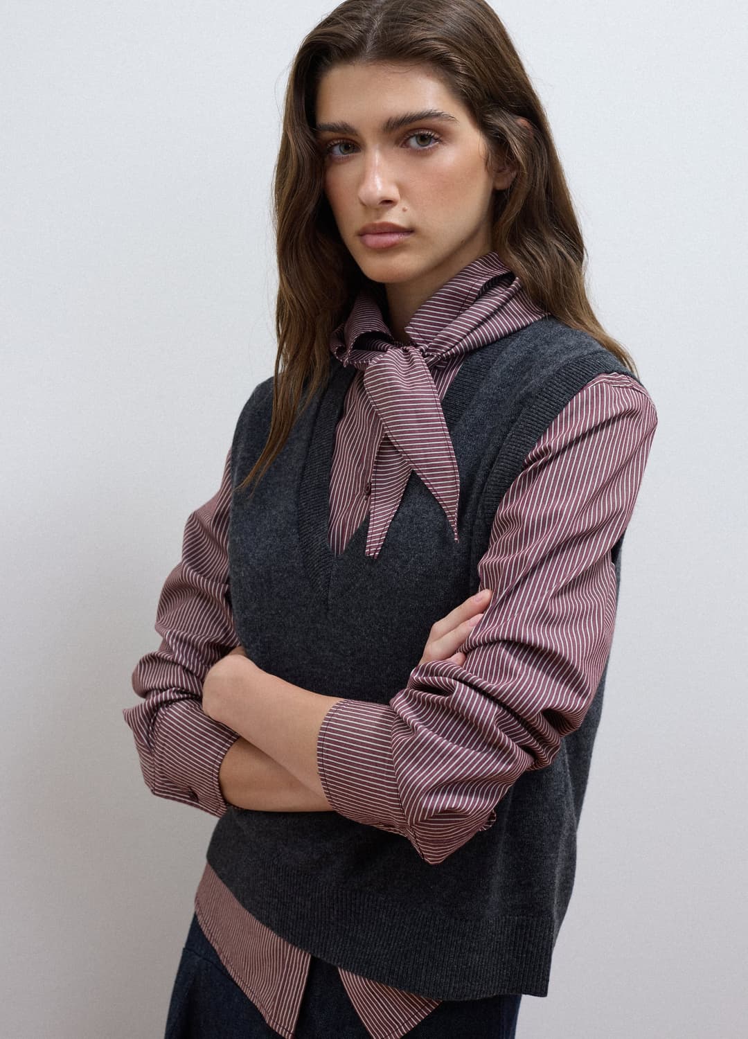 Gilet Grigio In Pura Lana Con Scollo Profondo A V | OVS Gilet Grigio In Pura Lana Con Scollo Profondo A V - 0 | OVS