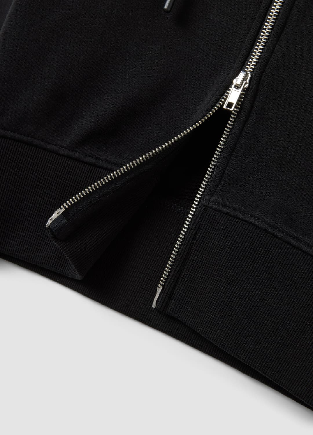 Felpa Full Zip Nera In Misto Cotone Con Cappuccio Fitted | OVS Felpa Full Zip Nera In Misto Cotone Con Cappuccio Fitted - 5 | OVS