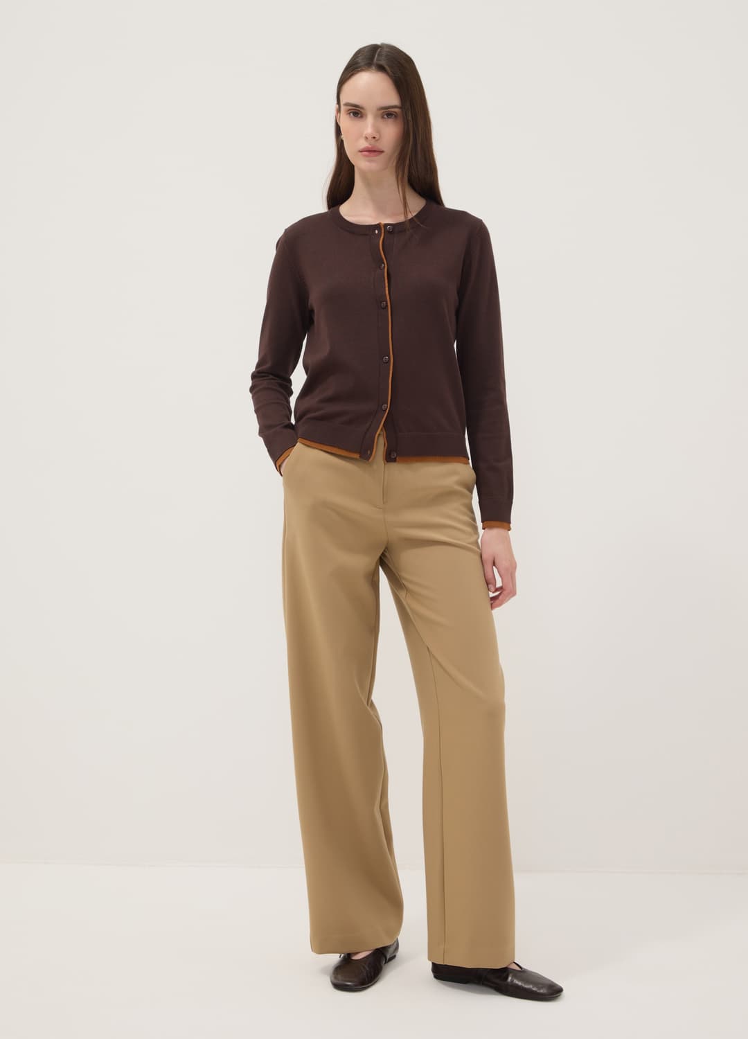 Cardigan Marrone In Misto Viscosa A Maniche Lunghe | OVS Cardigan Marrone In Misto Viscosa A Maniche Lunghe - 1 | OVS