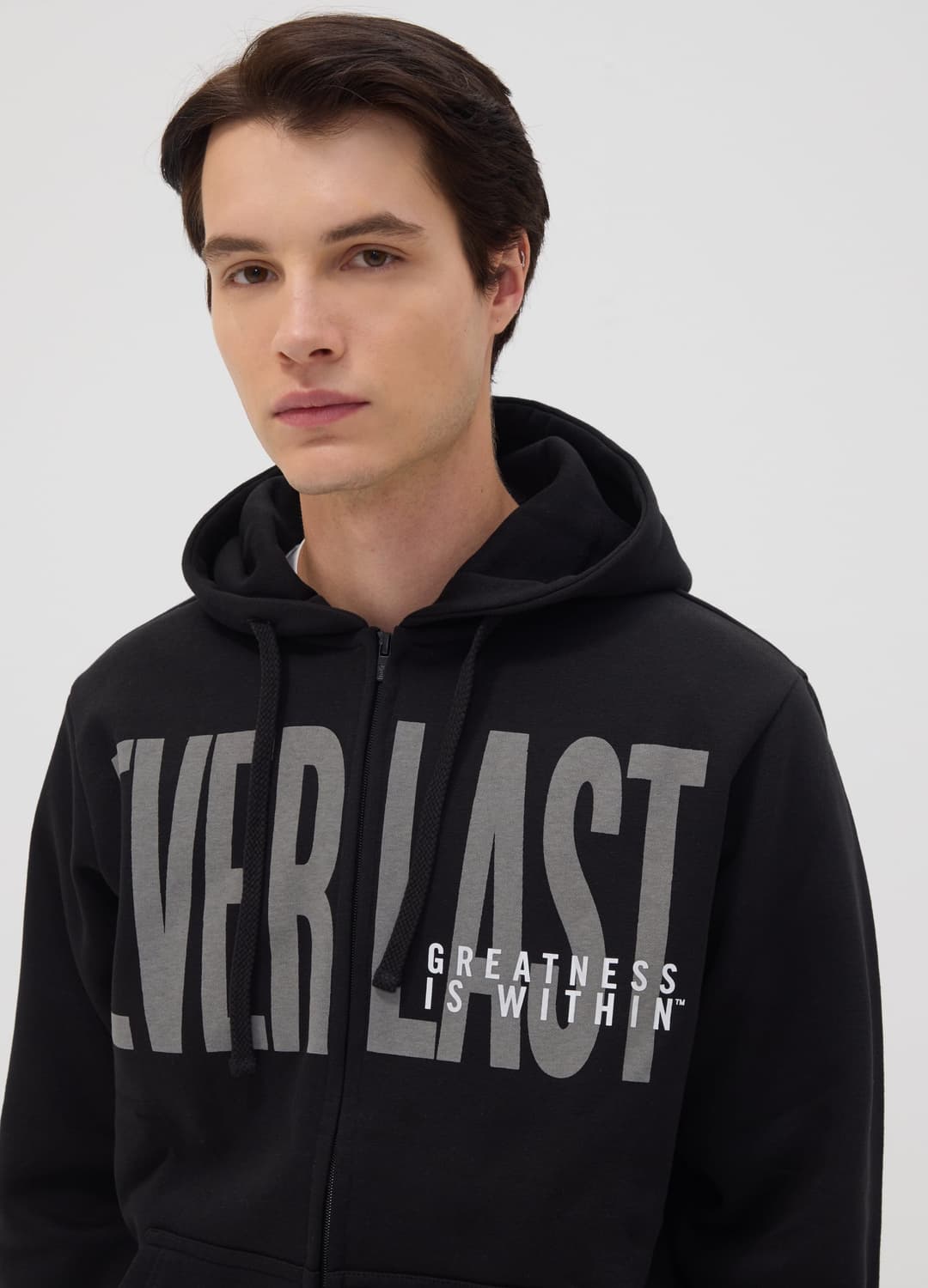 Felpa Nera Con Cappuccio E Zip In Misto Cotone | OVS Felpa Nera Con Cappuccio E Zip In Misto Cotone - 2 | OVS