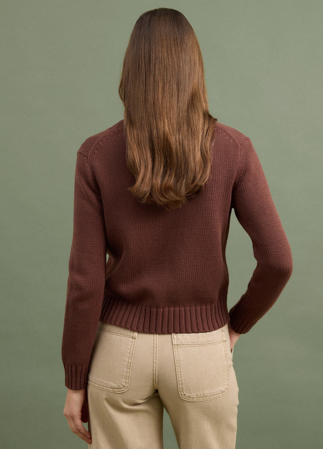 Brauner Cardigan Aus Reiner Baumwolle Mit Knöpfen | OVS Brauner Cardigan Aus Reiner Baumwolle Mit Knöpfen - 3 | OVS
