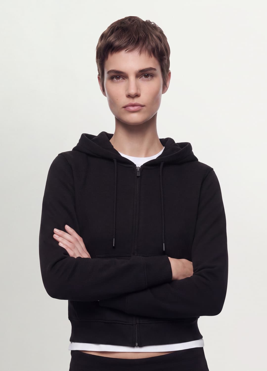 Felpa Nera In Misto Cotone Con Cappuccio Regular Fit | OVS Felpa Nera In Misto Cotone Con Cappuccio Regular Fit - 2 | OVS