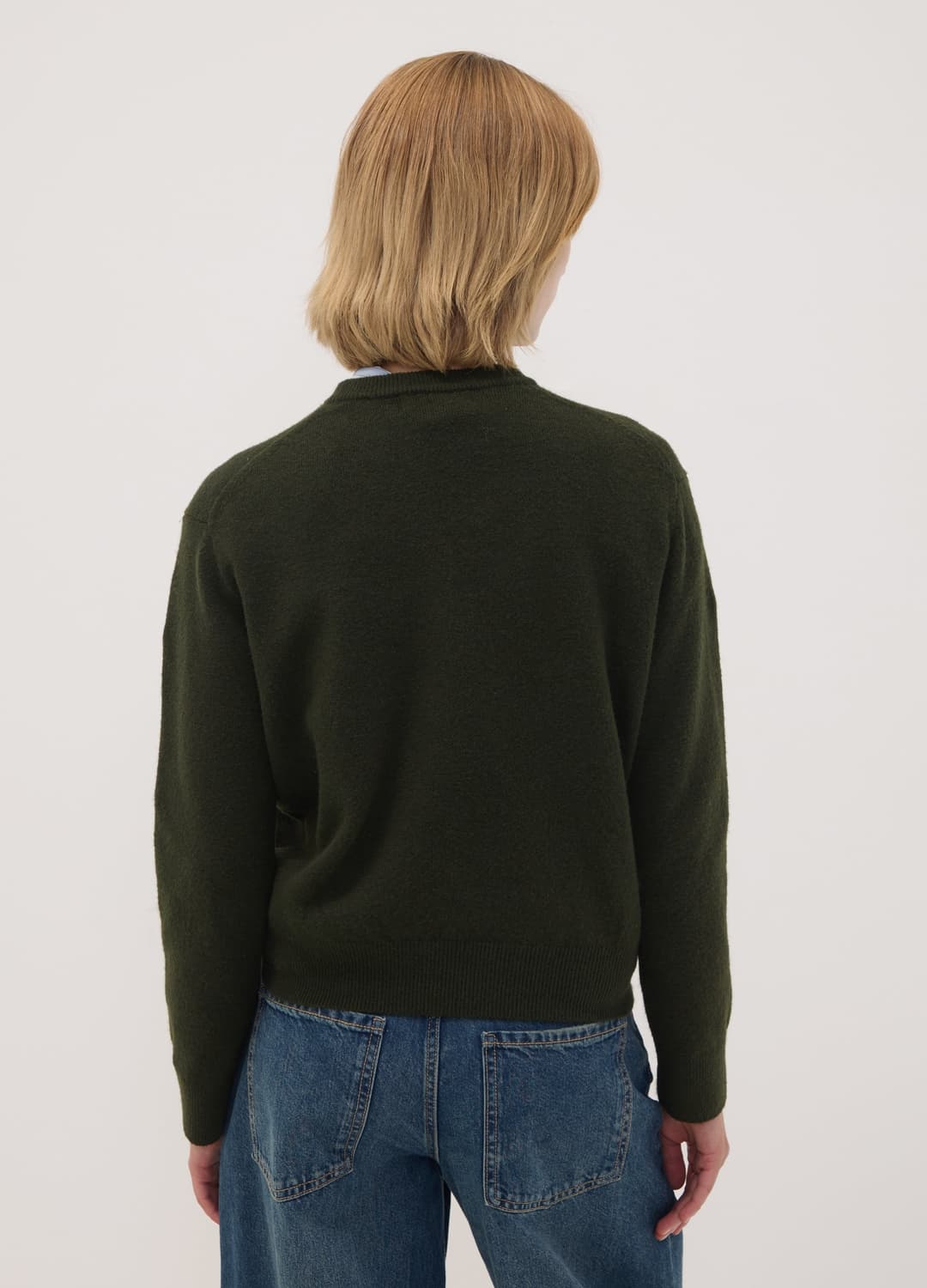 Brauner Stretchwoll-pullover Mit Rundhalsausschnitt | OVS Brauner Stretchwoll-pullover Mit Rundhalsausschnitt - 3 | OVS
