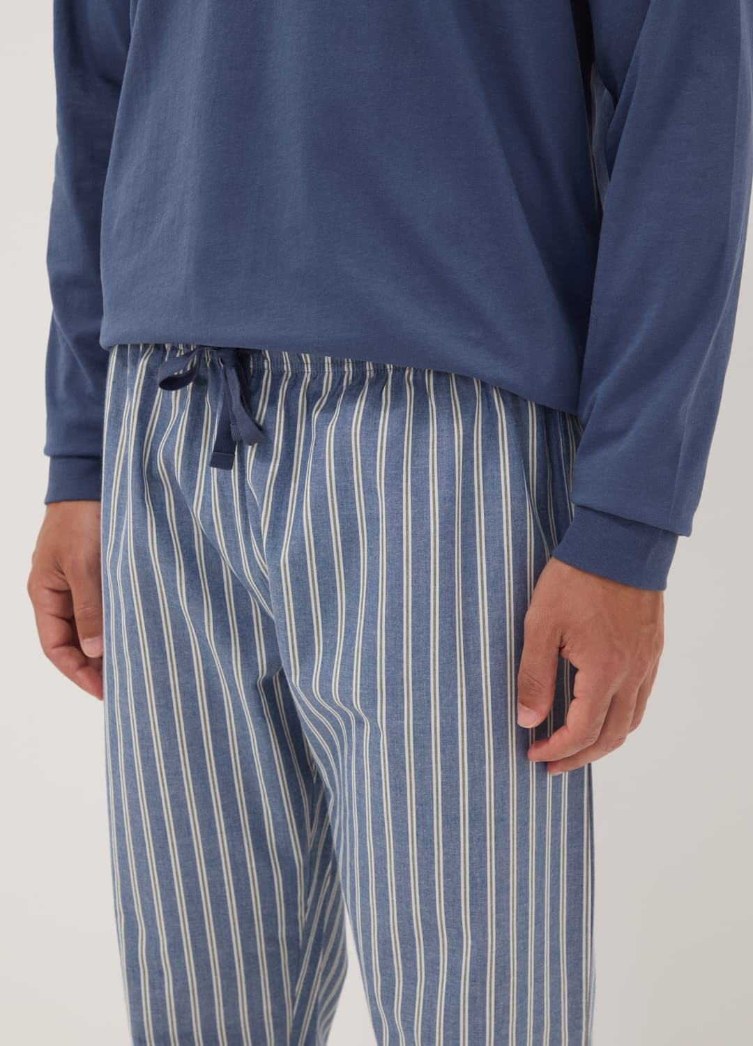 Pigiama Blu In Puro Cotone Organico Con Collo Serafino Regular Fit | OVS Pigiama Blu In Puro Cotone Organico Con Collo Serafino Regular Fit - 10 | OVS