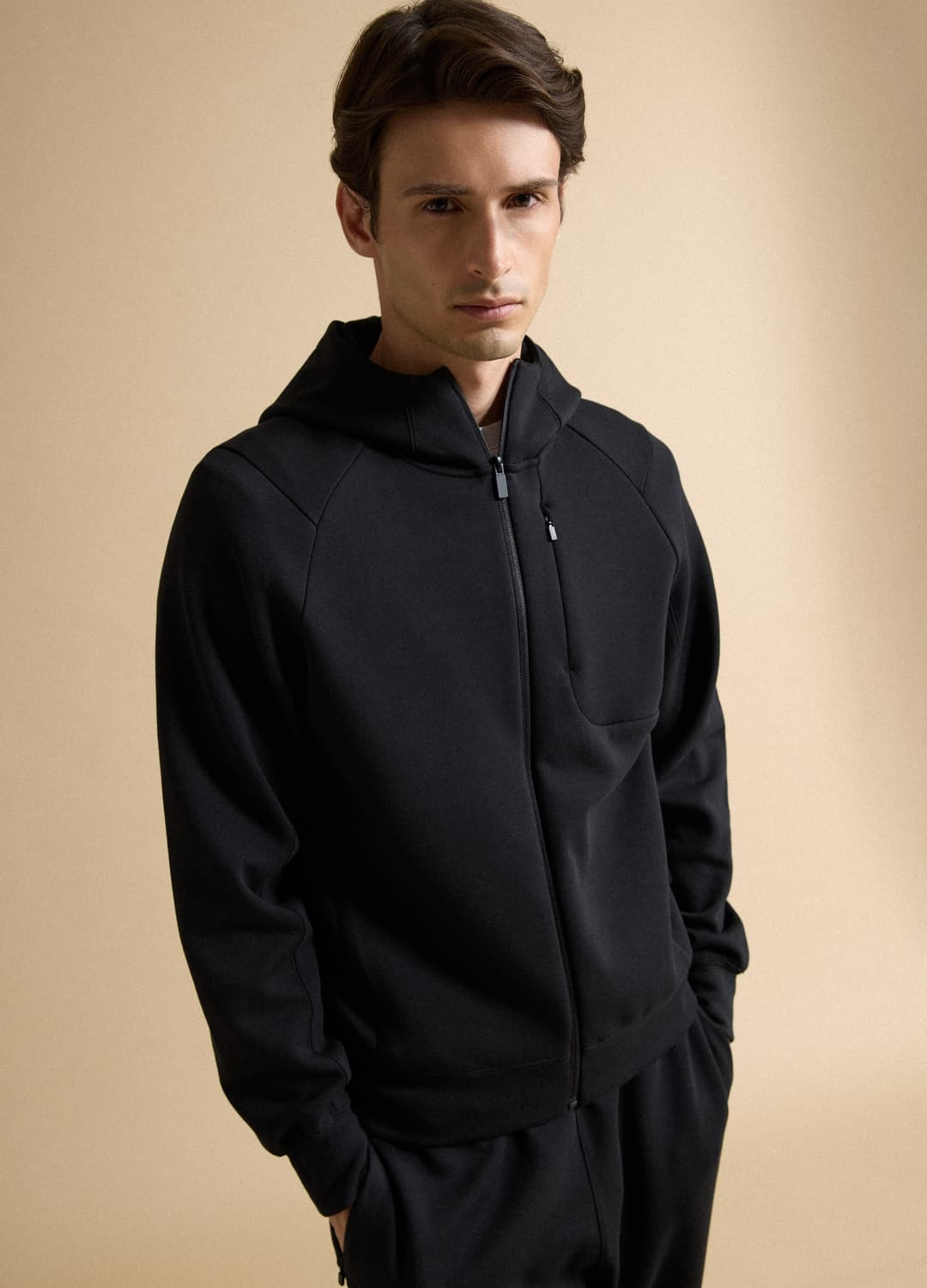 Full-zip Nera Traspirante In Tessuto Elasticizzato 2 Way Stretch | OVS Full-zip Nera Traspirante In Tessuto Elasticizzato 2 Way Stretch - 2 | OVS