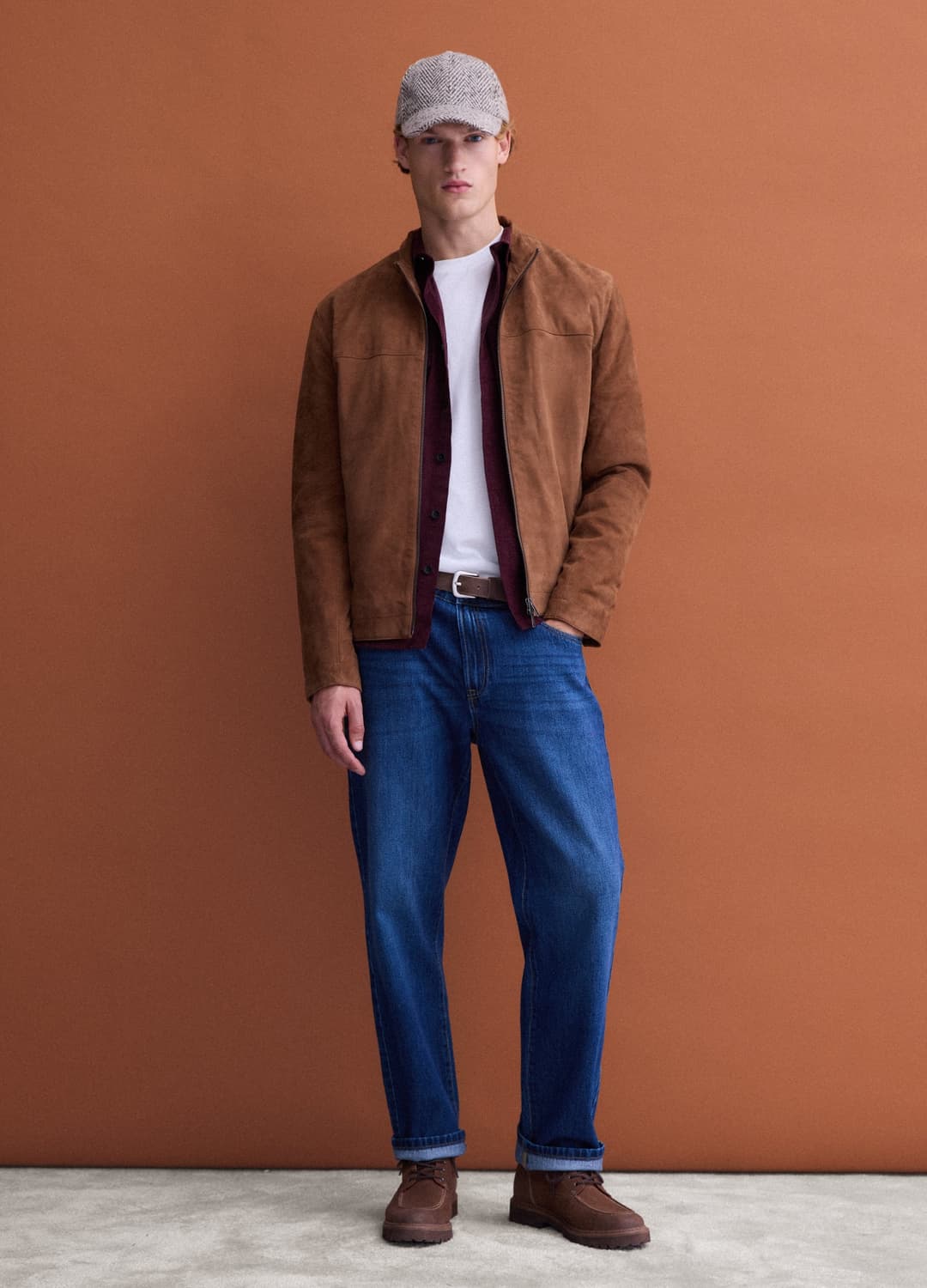 Giacca Marrone In Vera Pelle Con Zip Regular Fit | OVS Giacca Marrone In Vera Pelle Con Zip Regular Fit - 1 | OVS
