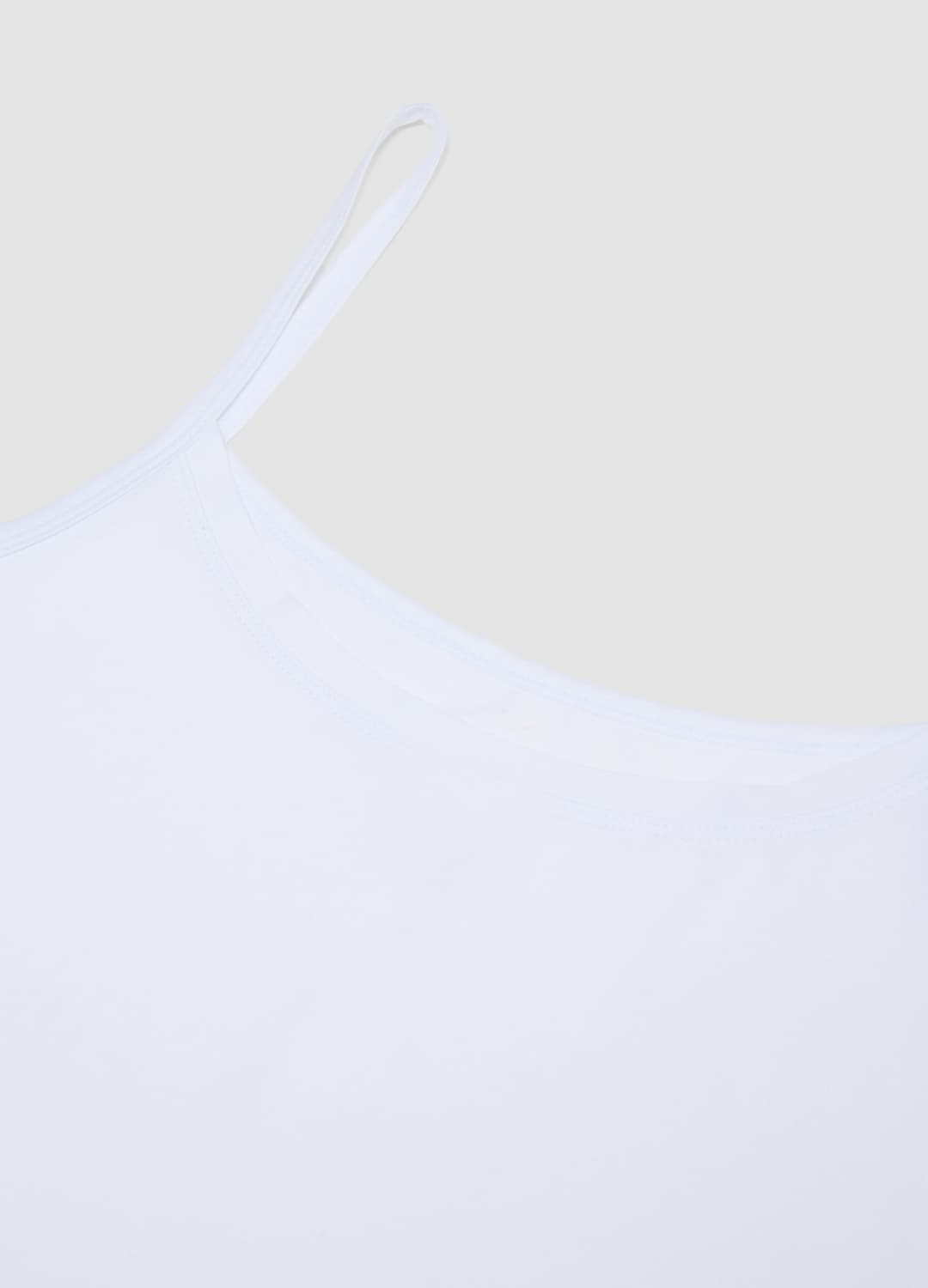 Weißes Tanktop Aus Elastischem Stoff Mit Rundhalsausschnitt | OVS Weißes Tanktop Aus Elastischem Stoff Mit Rundhalsausschnitt - 1 | OVS