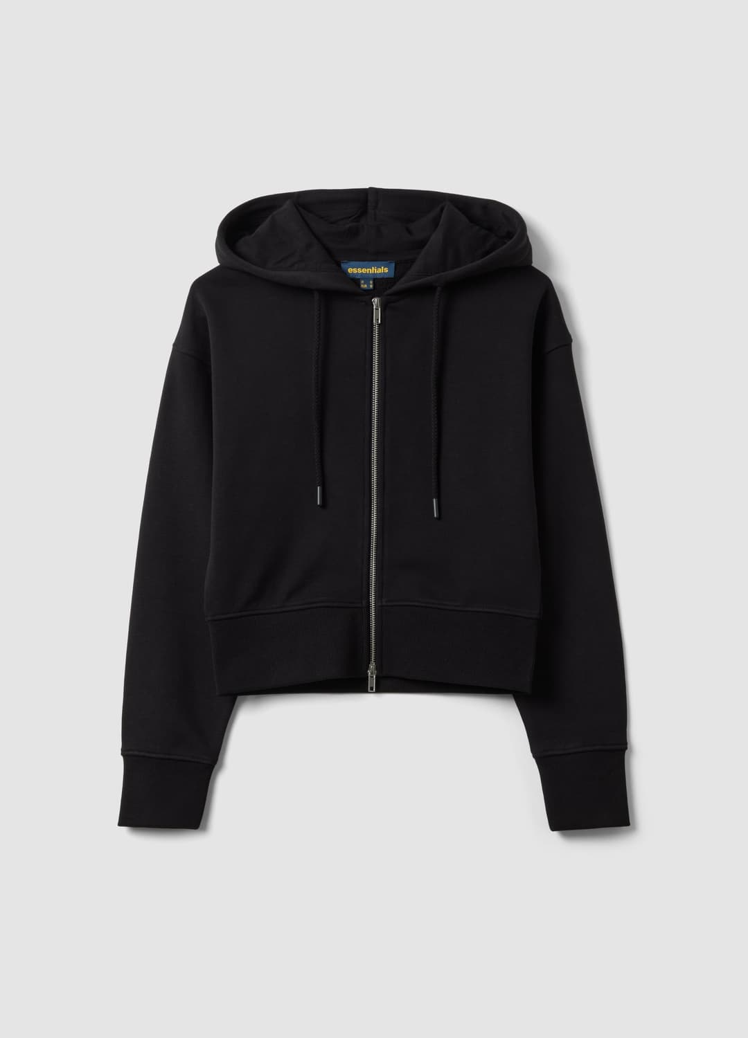 Felpa Full Zip Nera In Misto Cotone Con Cappuccio Fitted | OVS Felpa Full Zip Nera In Misto Cotone Con Cappuccio Fitted - 4 | OVS