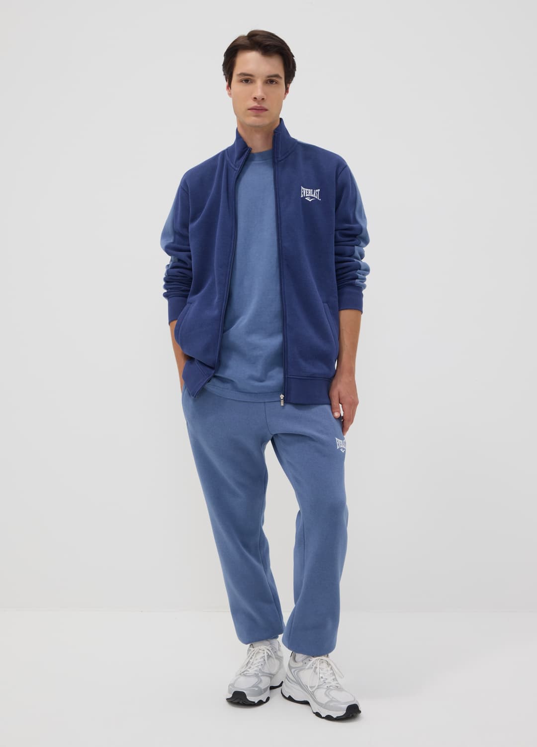 Felpa Full Zip Blu In Misto Cotone Con Logo | OVS Felpa Full Zip Blu In Misto Cotone Con Logo - 1 | OVS