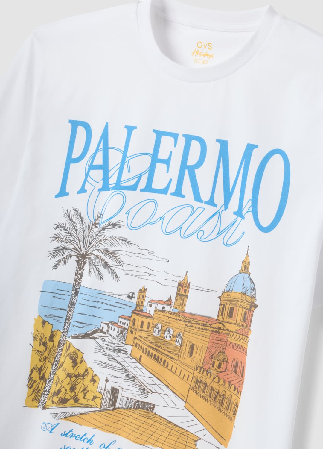 T-shirt Bianca In Puro Cotone Con Stampa Frontale Regular Fit | OVS T-shirt Bianca In Puro Cotone Con Stampa Frontale Regular Fit - 5 | OVS