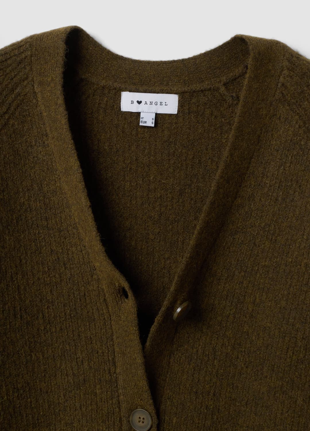 Grüner Cardigan Aus Stretchwolle Mit Tiefem V-ausschnitt | OVS Grüner Cardigan Aus Stretchwolle Mit Tiefem V-ausschnitt - 1 | OVS