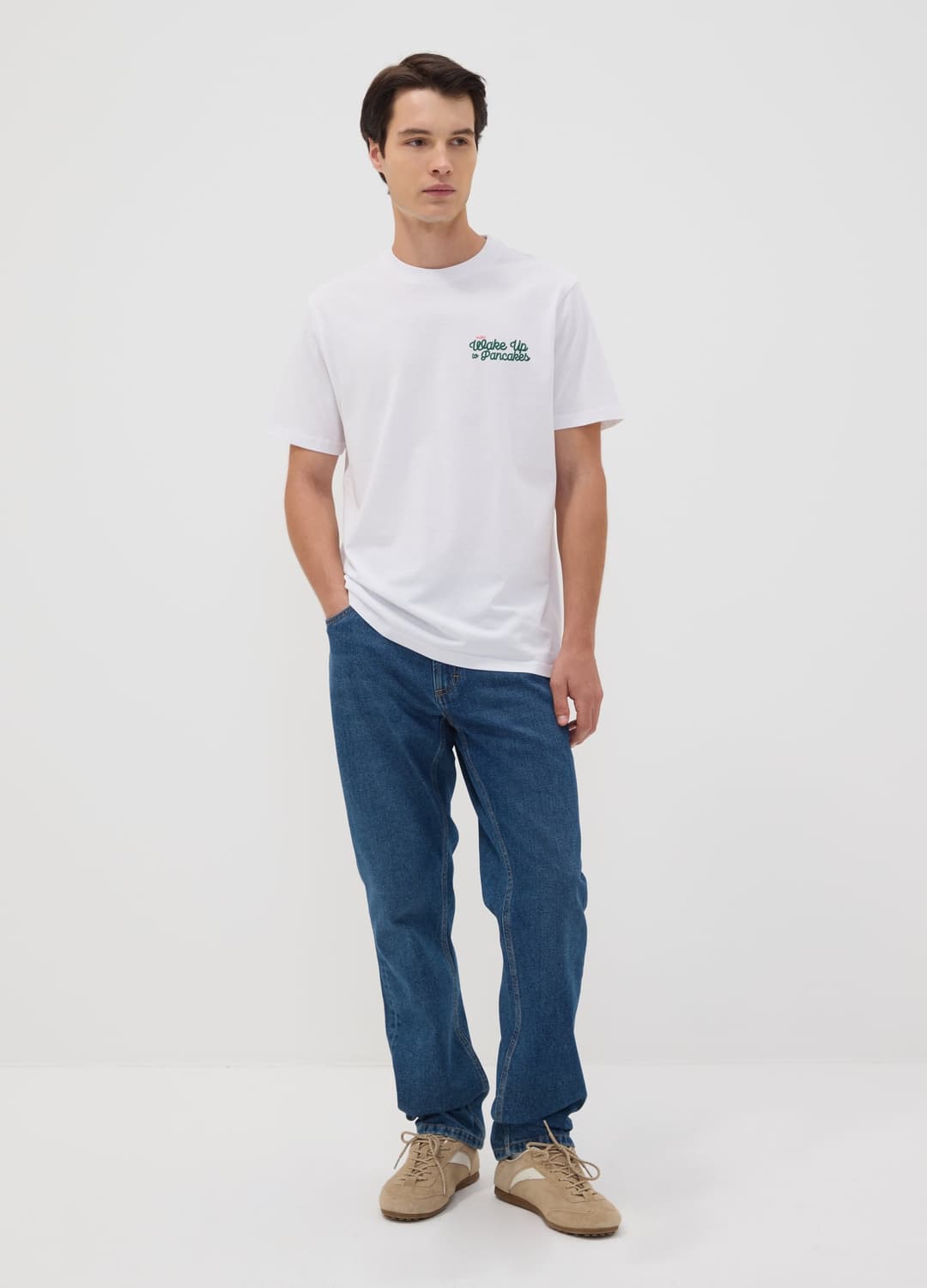 Weißes T-shirt Aus Reinem Baumwoll-jersey Mit Print | OVS Weißes T-shirt Aus Reinem Baumwoll-jersey Mit Print - 1 | OVS