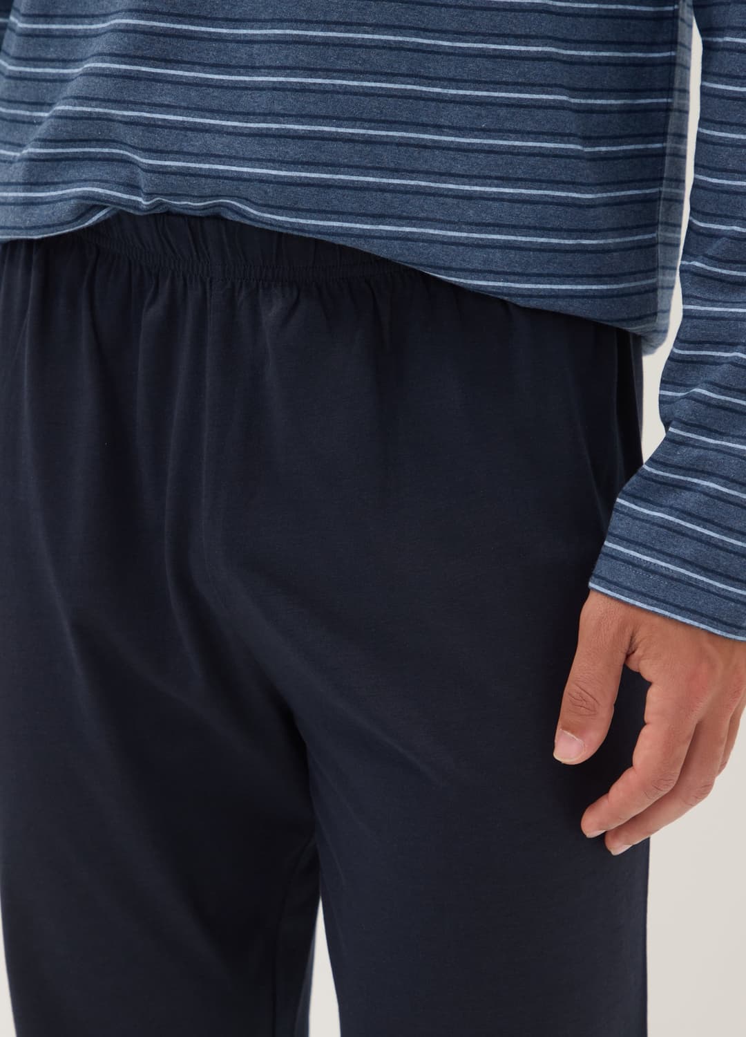 Pigiama Nero E Grigio In Puro Cotone Organico A Righe Con Girocollo | OVS Pigiama Nero E Grigio In Puro Cotone Organico A Righe Con Girocollo - 9 | OVS