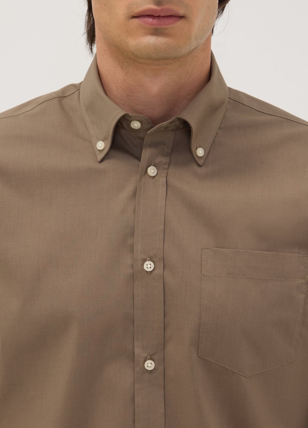 Camicia Marrone Regular Fit Con Collo Button-down Easy Iron | OVS Camicia Marrone Regular Fit Con Collo Button-down Easy Iron - 1 | OVS