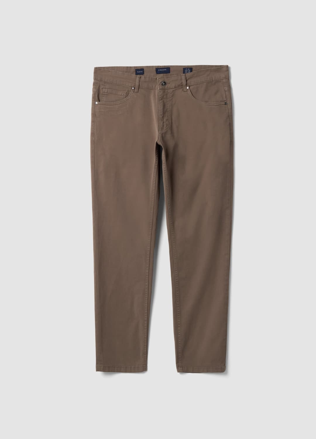 Braune Slim-fit-hose Aus Stretch-baumwolltwill | OVS Braune Slim-fit-hose Aus Stretch-baumwolltwill - 0 | OVS