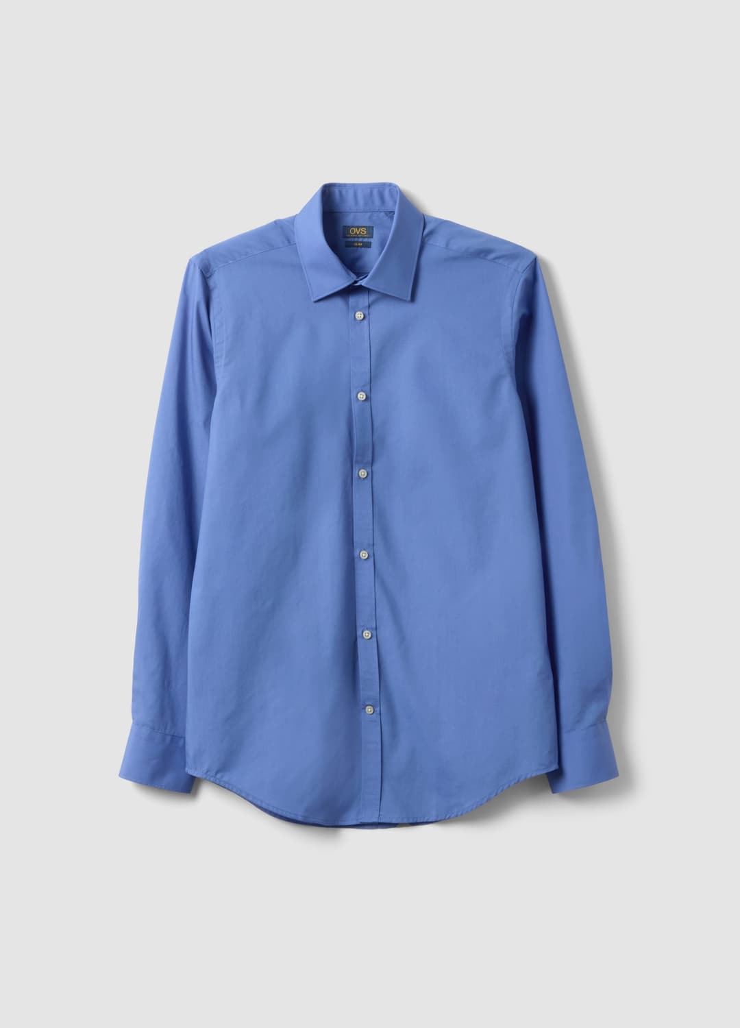 Camicia Blu Slim Fit Con Collo Classico Easy Iron | OVS Camicia Blu Slim Fit Con Collo Classico Easy Iron - 4 | OVS