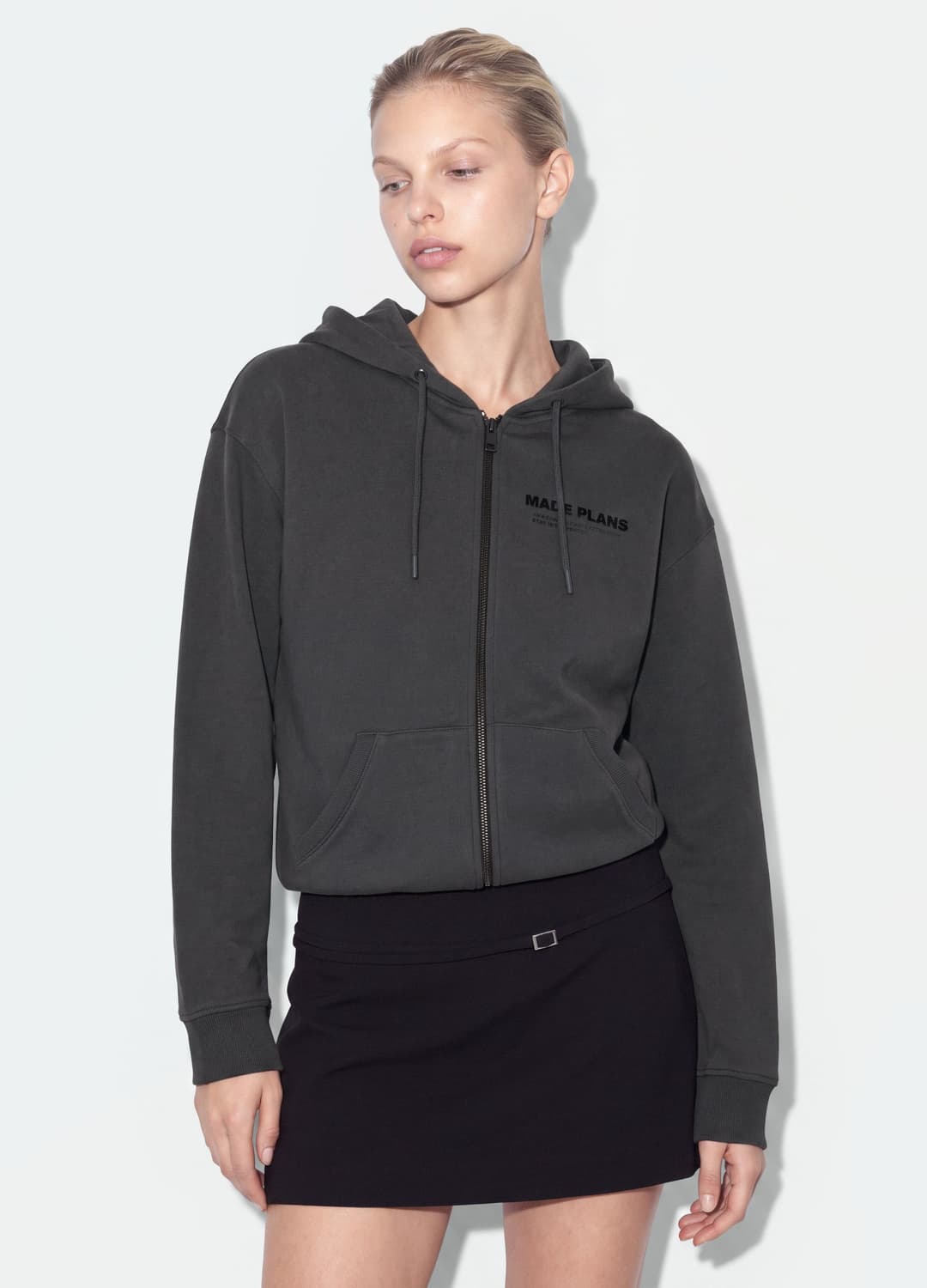 Felpa Grigia In Misto Cotone Con Cappuccio E Scritta Relaxed Fit | OVS Felpa Grigia In Misto Cotone Con Cappuccio E Scritta Relaxed Fit - 1 | OVS