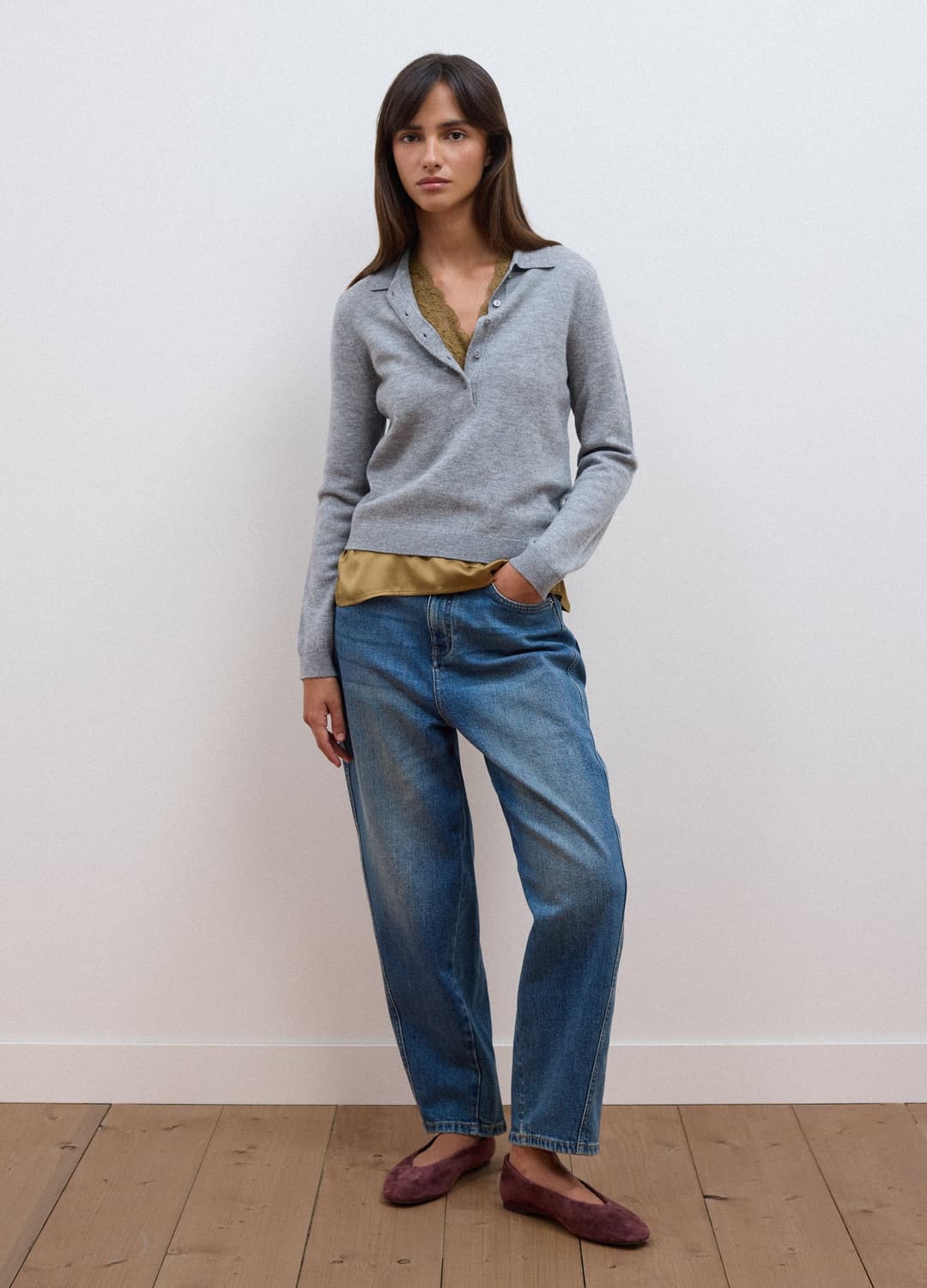 Grauer Pullover Aus Reiner Wolle Mit Rundhalsausschnitt | OVS Grauer Pullover Aus Reiner Wolle Mit Rundhalsausschnitt - 1 | OVS