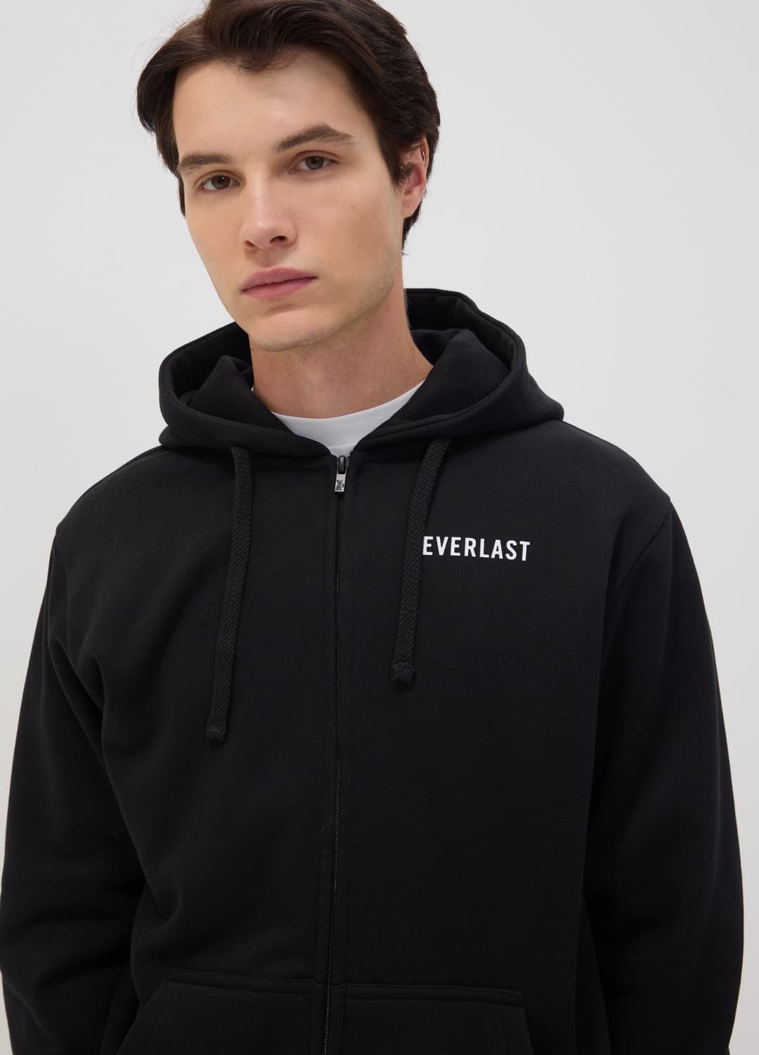 Felpa Nera Con Cappuccio E Zip In Misto Cotone | OVS Felpa Nera Con Cappuccio E Zip In Misto Cotone - 2 | OVS