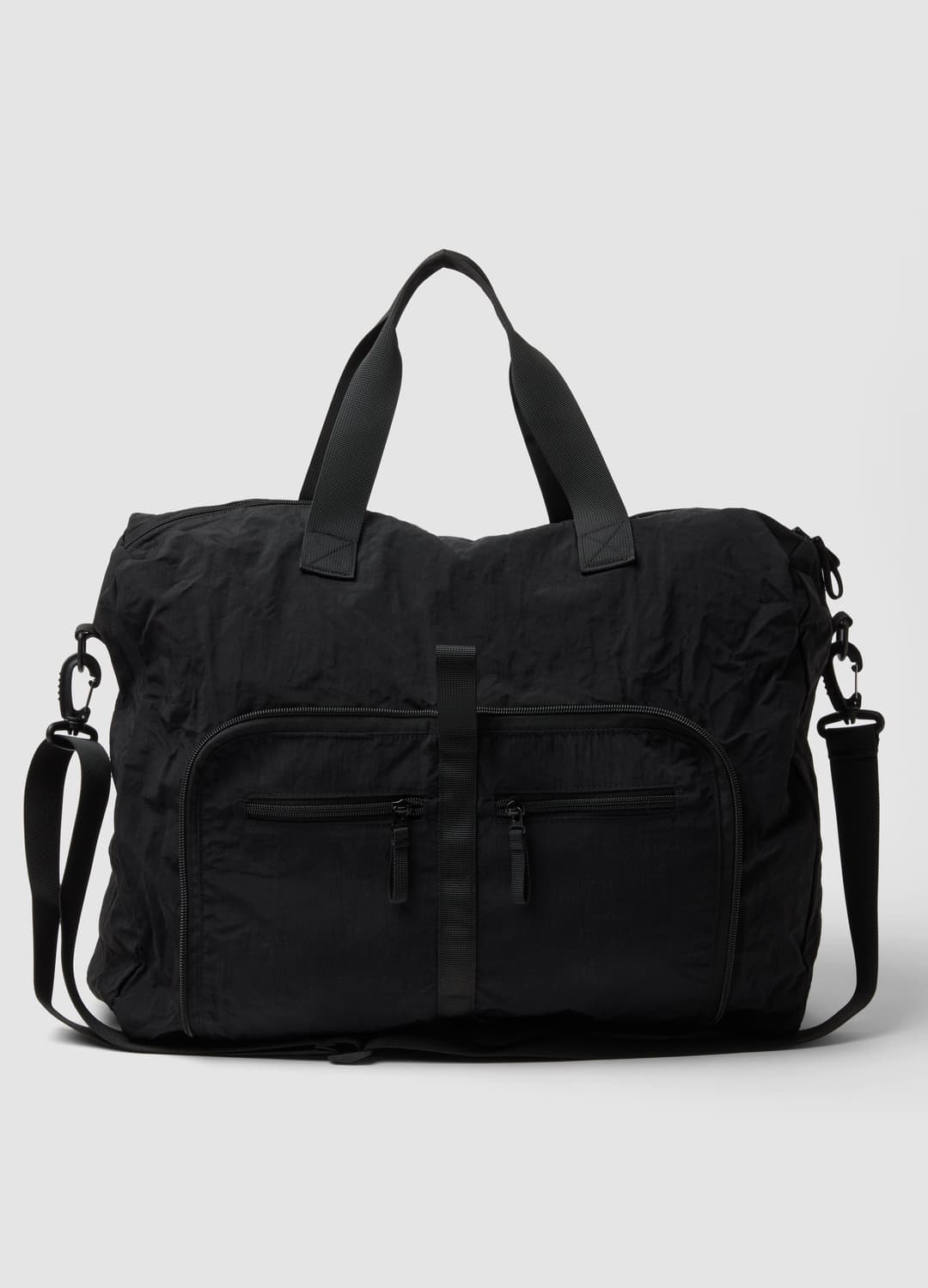 Borsa Nera Da Viaggio Ripiegabile Con Tracolla E Tasche Zip | OVS Borsa Nera Da Viaggio Ripiegabile Con Tracolla E Tasche Zip - 0 | OVS
