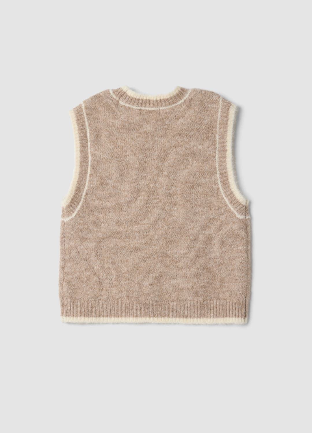 Gilet Beige In Lana Elasticizzata A Girocollo Over Fit | OVS Gilet Beige In Lana Elasticizzata A Girocollo Over Fit - 2 | OVS
