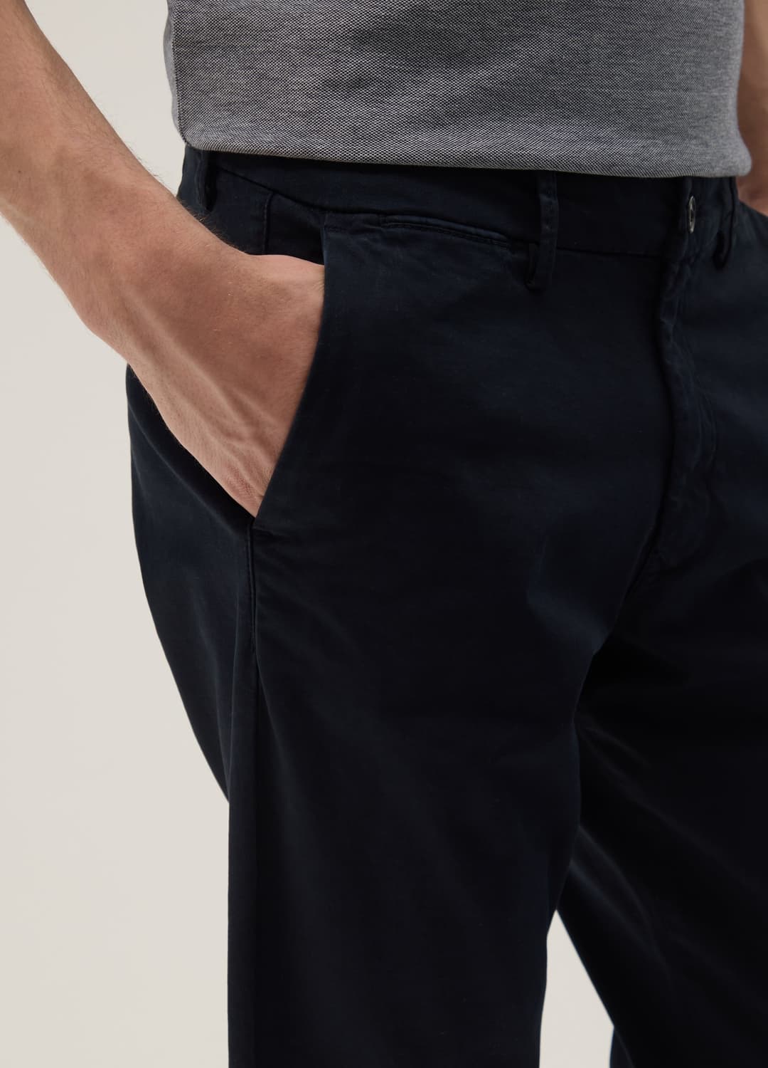 Blaue Chinohose Aus Stretch-baumwolle Im Regular Fit | OVS Blaue Chinohose Aus Stretch-baumwolle Im Regular Fit - 3 | OVS