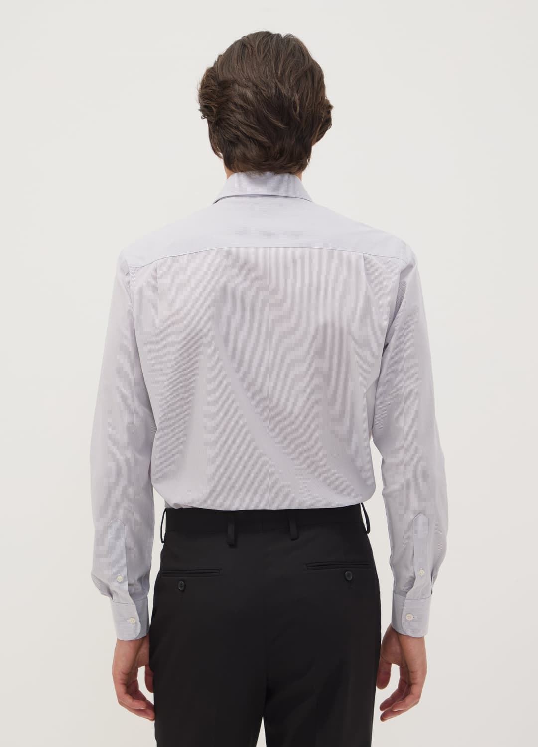 Camicia Grigia In Misto Cotone A Righe Sottili Easy Iron Regular Fit | OVS Camicia Grigia In Misto Cotone A Righe Sottili Easy Iron Regular Fit - 2 | OVS