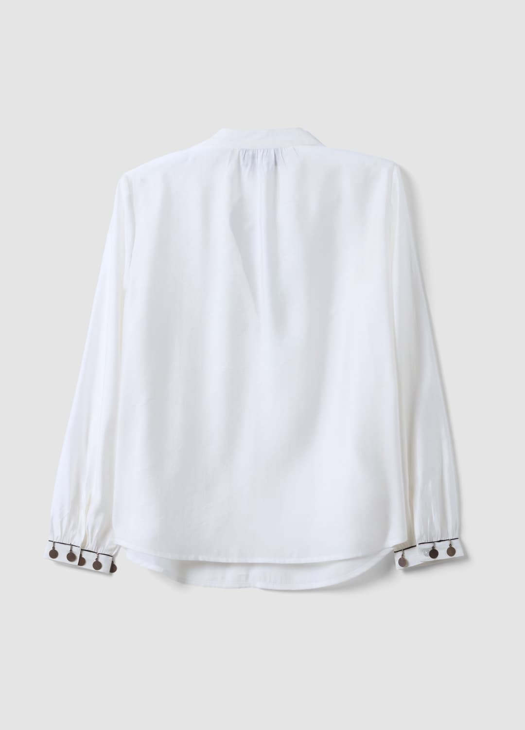 Camicia Bianca In Misto Viscosa Con Charms E Scollo A V Regular Fit | OVS Camicia Bianca In Misto Viscosa Con Charms E Scollo A V Regular Fit - 6 | OVS