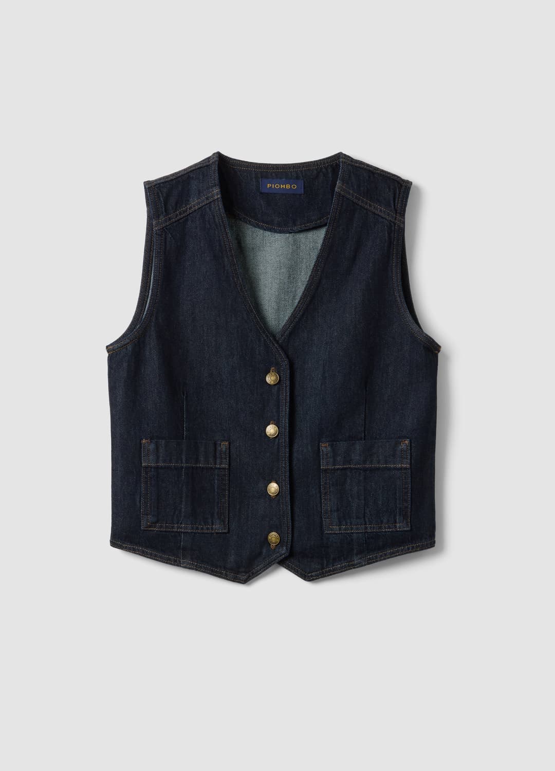 Blaue Denim-weste Aus Reiner Baumwolle Mit Knöpfen | OVS Blaue Denim-weste Aus Reiner Baumwolle Mit Knöpfen - 4 | OVS