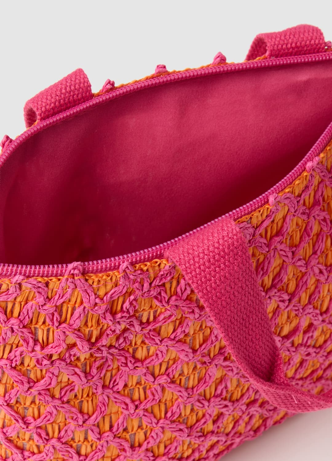 Maxi Bag In Raffia Rosa E Bianco | OVS Maxi Bag In Raffia Rosa E Bianco - 5 | OVS