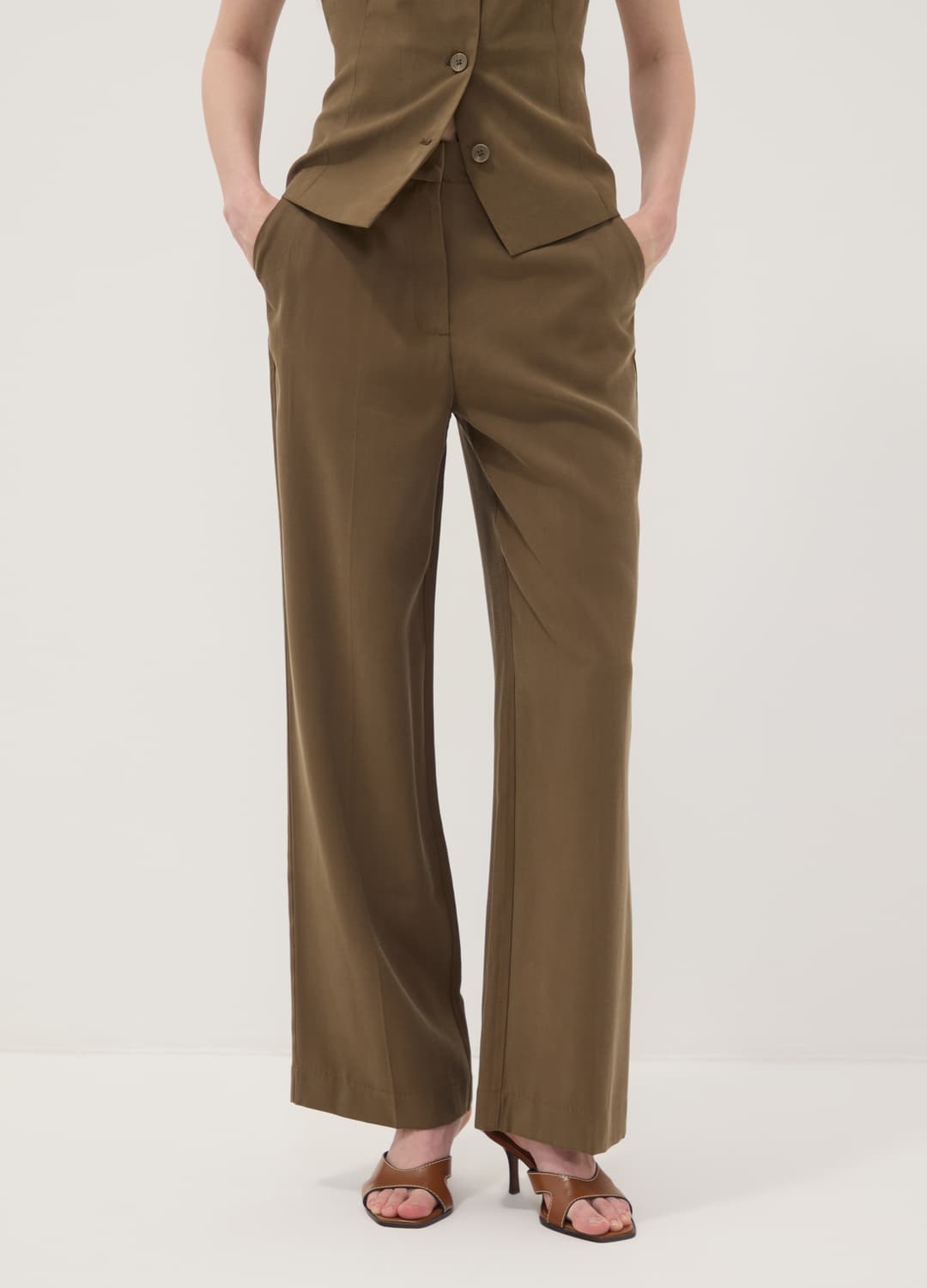Schwarze Straight-fit-hose Aus Viskosemix | OVS Schwarze Straight-fit-hose Aus Viskosemix - 1 | OVS