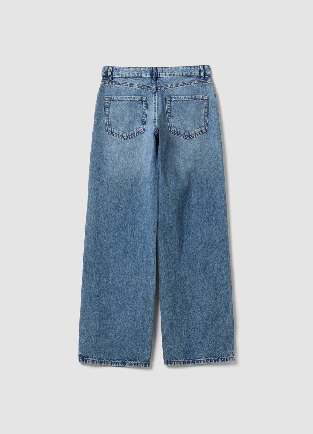 Hellblaue Denim-jeans Mit Wide Leg Aus 100 % Baumwolle | OVS Hellblaue Denim-jeans Mit Wide Leg Aus 100 % Baumwolle - 5 | OVS