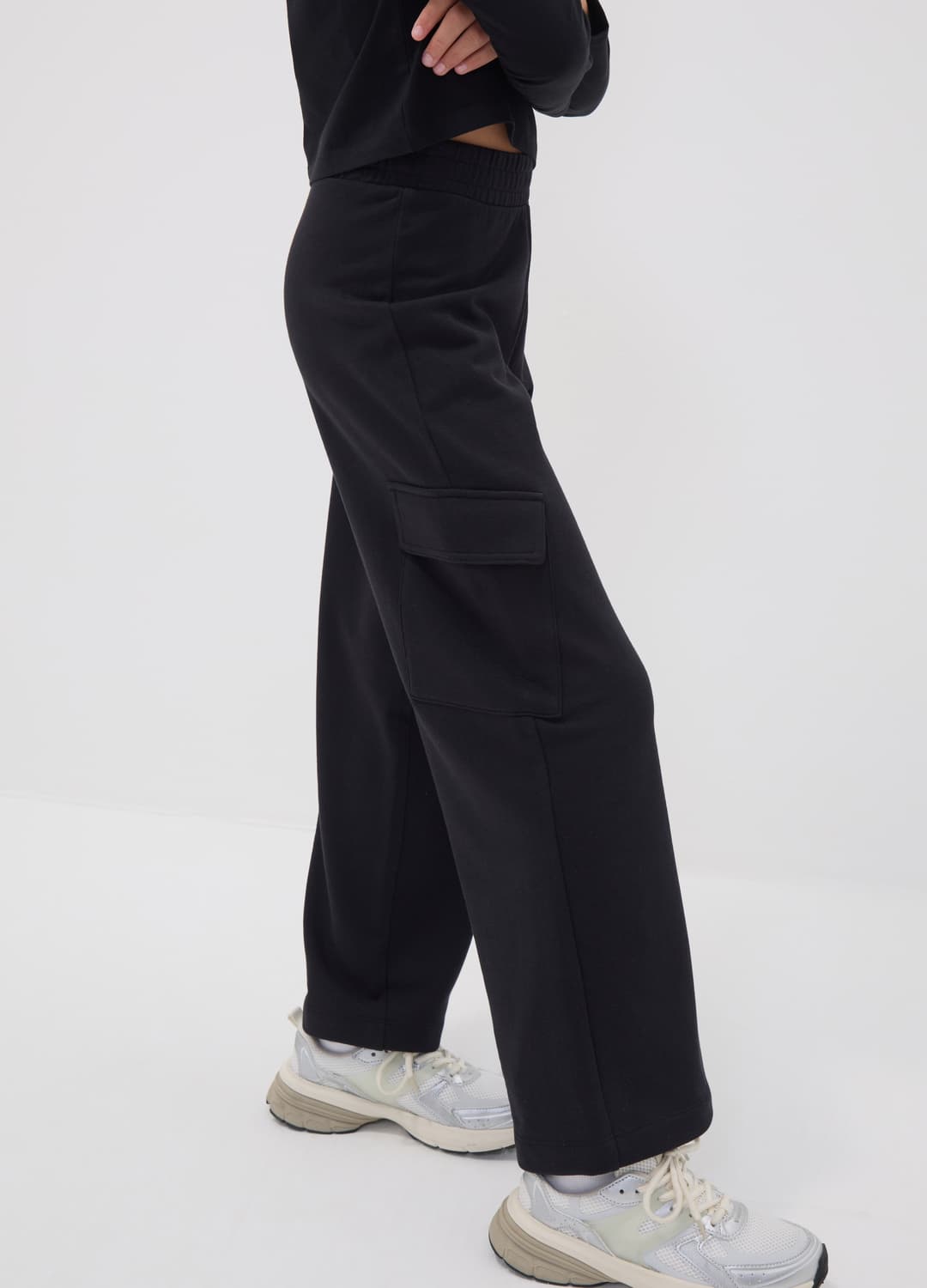 Pantaloni Cargo Neri Culotte In Puro Cotone Per Ragazza | OVS Pantaloni Cargo Neri Culotte In Puro Cotone Per Ragazza - 2 | OVS