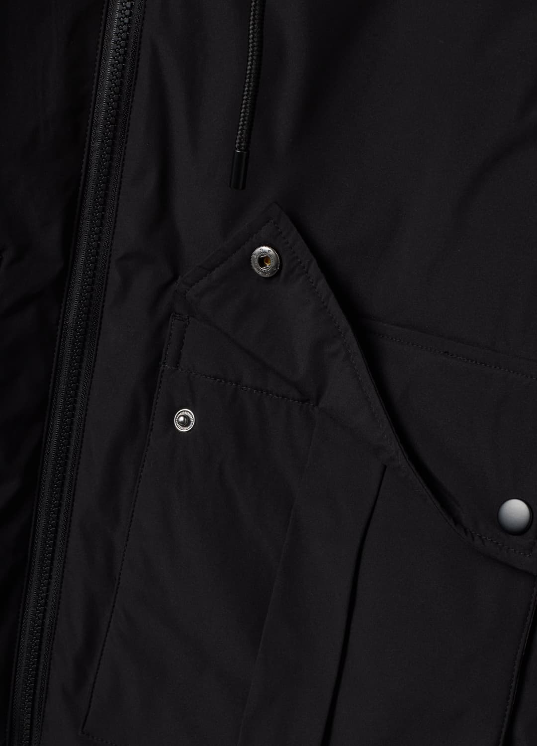 Giaccone Nero Imbottito Con Cappuccio E Zip Over Fit | OVS Giaccone Nero Imbottito Con Cappuccio E Zip Over Fit - 5 | OVS