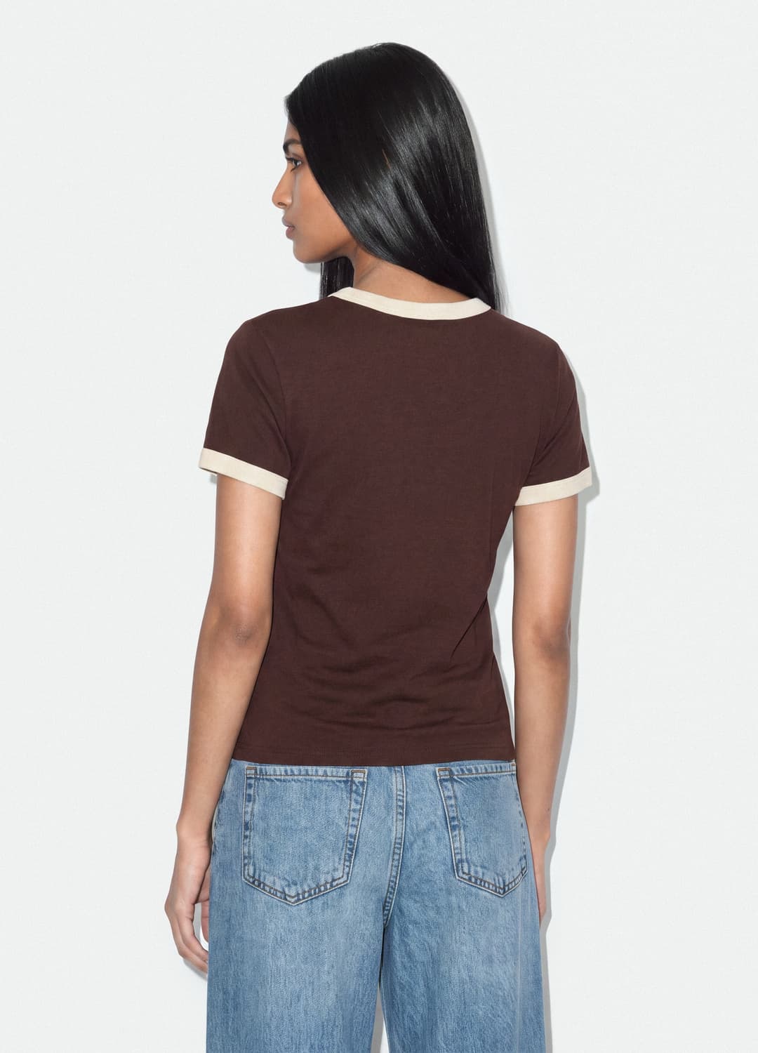 Weißes Baumwoll-t-shirt Mit Frontprint Und Kontrastabschlüssen | OVS Weißes Baumwoll-t-shirt Mit Frontprint Und Kontrastabschlüssen - 3 | OVS
