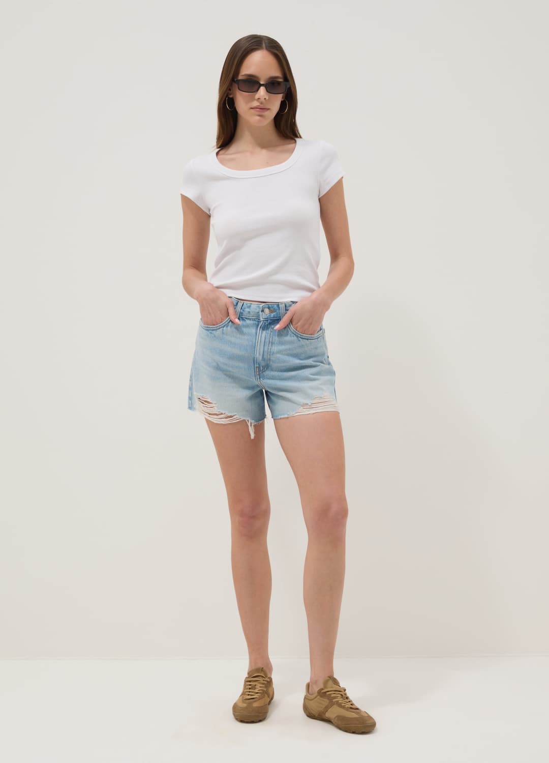Hellblaue Denim-shorts Aus Reiner Baumwolle | OVS Hellblaue Denim-shorts Aus Reiner Baumwolle - 0 | OVS