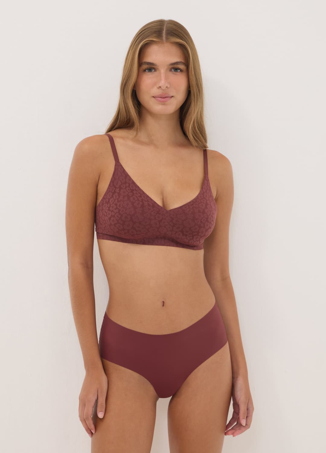 Reggiseno Bralette Rosso In Tessuto Elasticizzato Con Pizzo | OVS Reggiseno Bralette Rosso In Tessuto Elasticizzato Con Pizzo - 1 | OVS