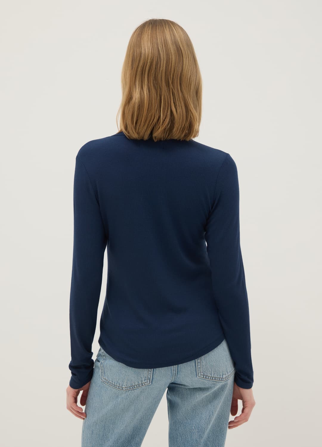 Blaues Regular-fit-oberteil Aus Stretch-modal | OVS Blaues Regular-fit-oberteil Aus Stretch-modal - 2 | OVS