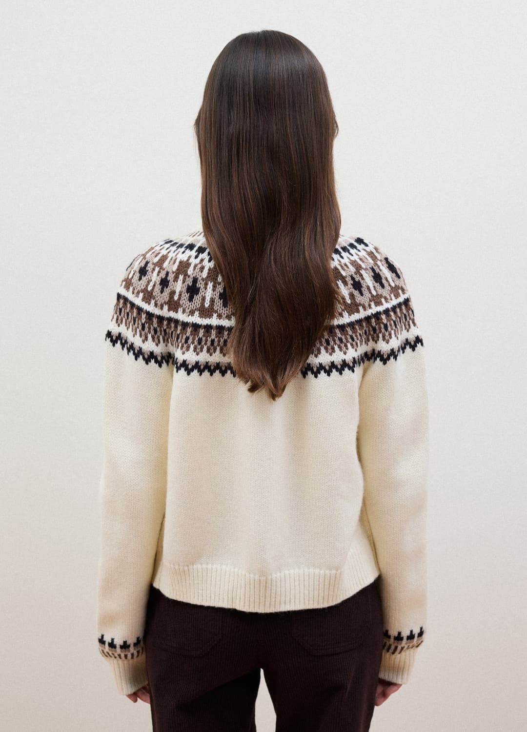 Cardigan Bianco In Misto Lana Jacquard Con Girocollo | OVS Cardigan Bianco In Misto Lana Jacquard Con Girocollo - 3 | OVS