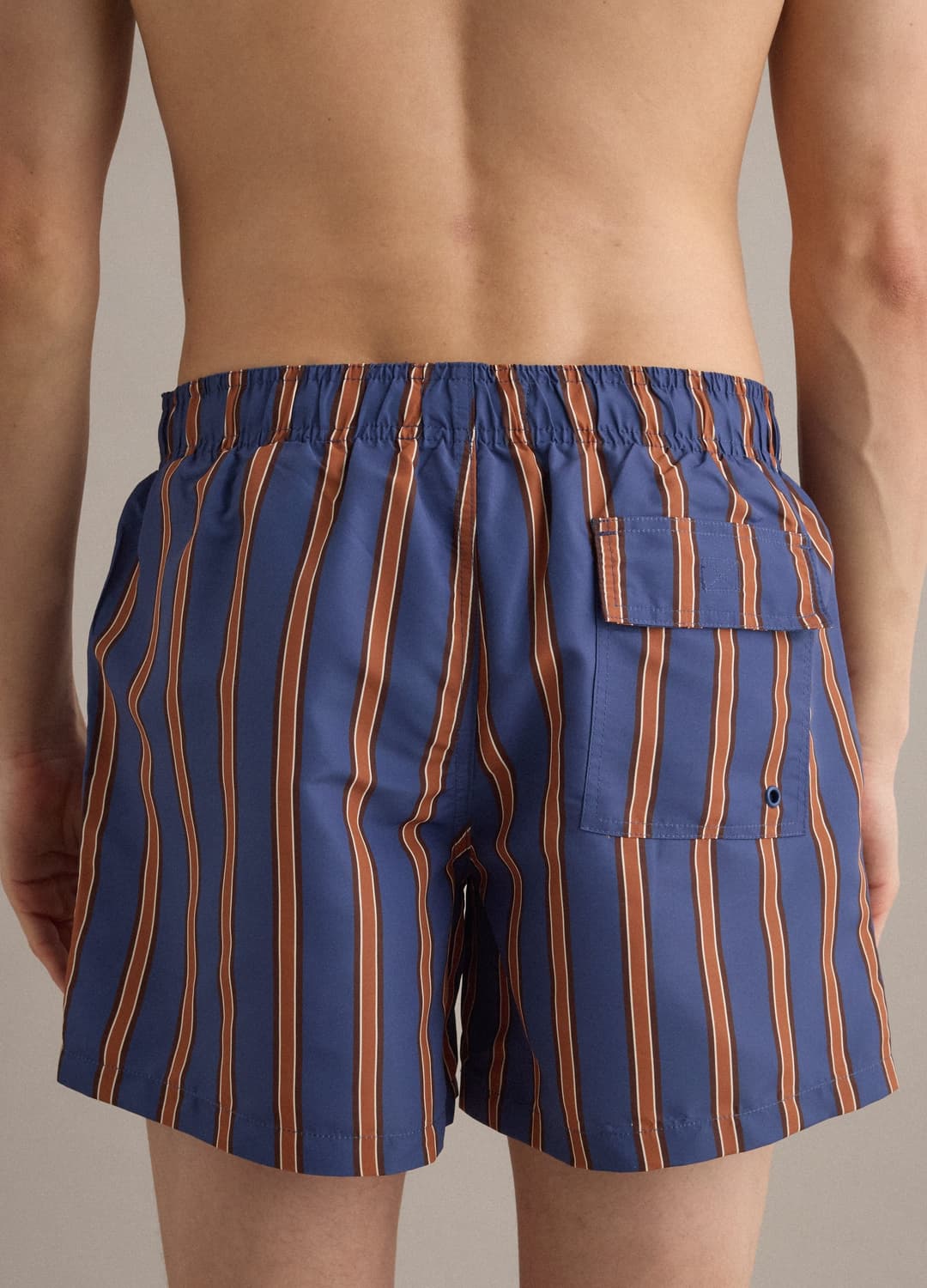 Boxer Mare Blu A Righe Marroni Con Coulisse | OVS Boxer Mare Blu A Righe Marroni Con Coulisse - 3 | OVS