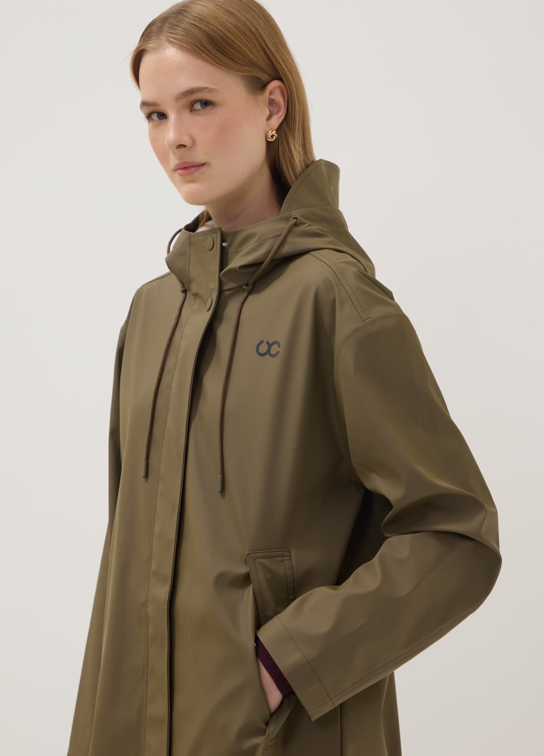 Lange Violette Jacke Mit Kapuze Und Reissverschluss | OVS Lange Violette Jacke Mit Kapuze Und Reissverschluss - 2 | OVS