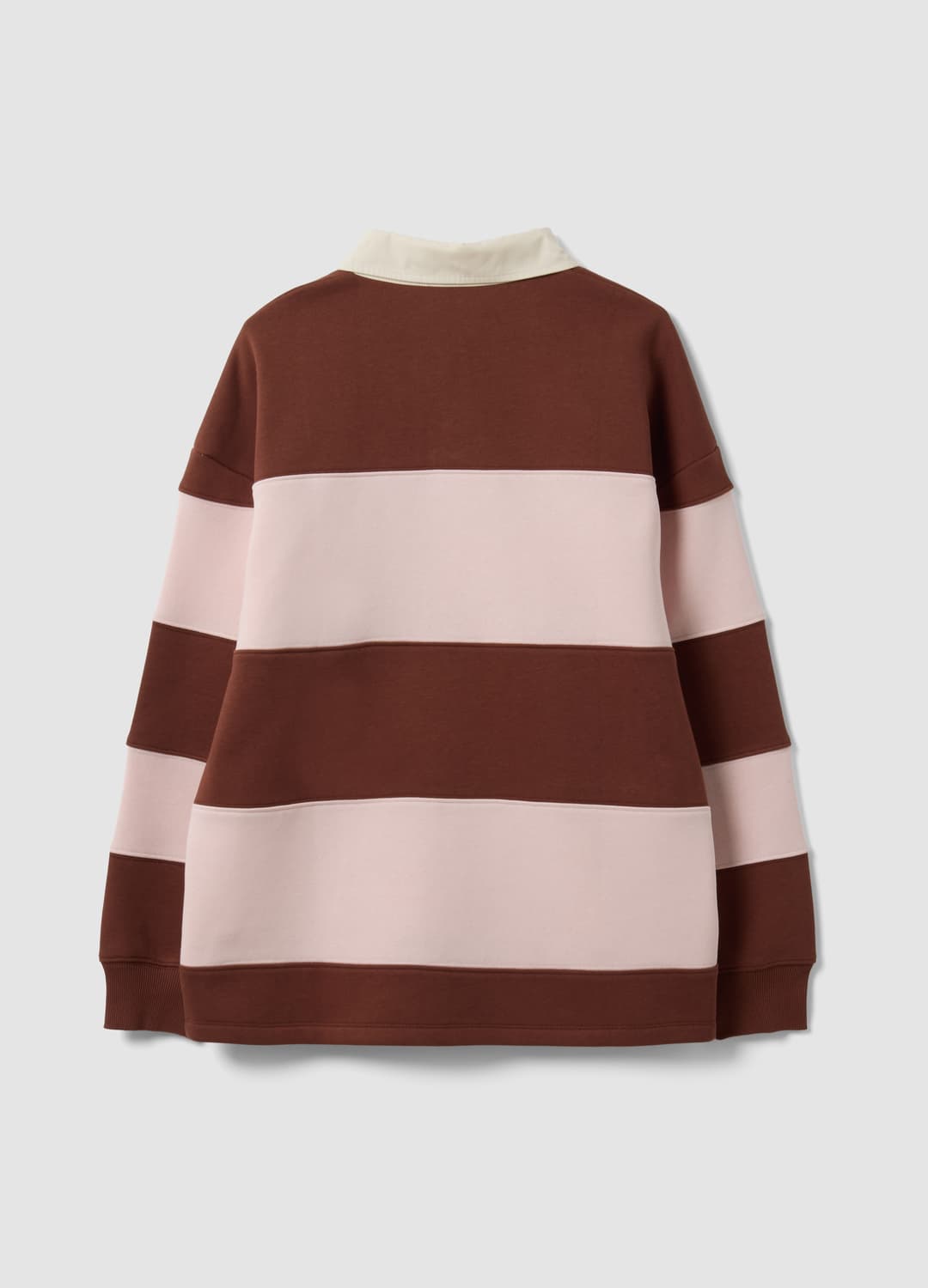 Felpa A Righe Marrone In Misto Cotone Con Colletto Relaxed Fit | OVS Felpa A Righe Marrone In Misto Cotone Con Colletto Relaxed Fit - 6 | OVS