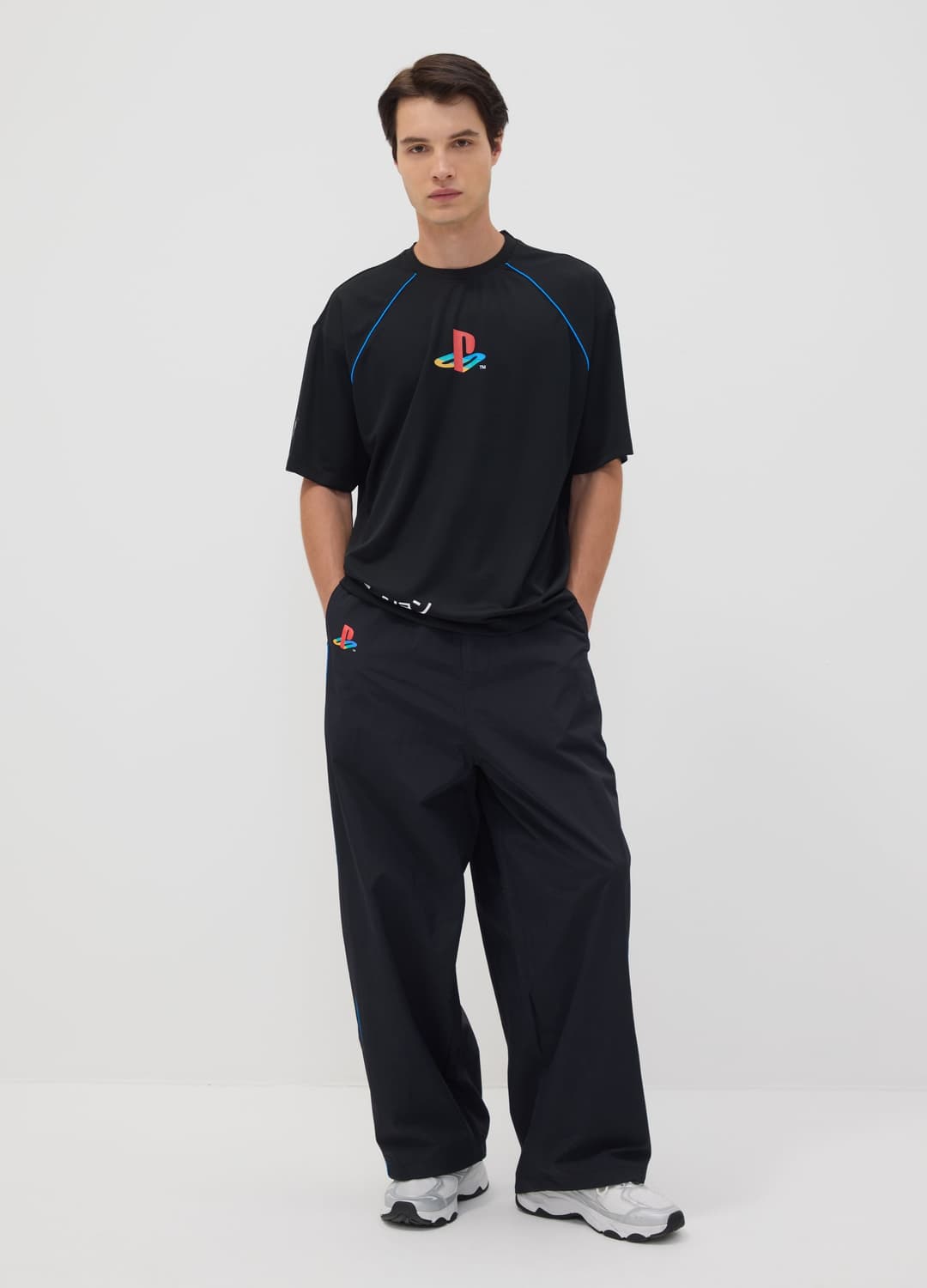 Pantaloni Fitness Neri Playstation Con Profili A Contrasto | OVS Pantaloni Fitness Neri Playstation Con Profili A Contrasto - 0 | OVS