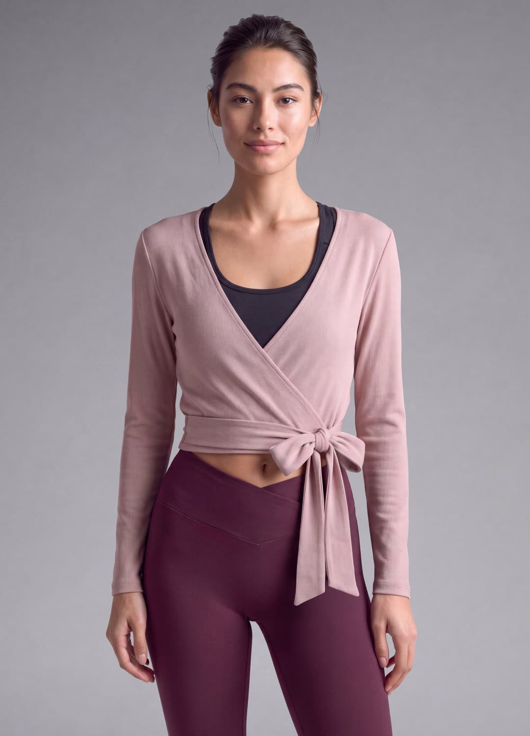 Rosa Wickeltop Aus Geripptem Stretch-baumwollstoff Altavia Studio | OVS Rosa Wickeltop Aus Geripptem Stretch-baumwollstoff Altavia Studio - 1 | OVS