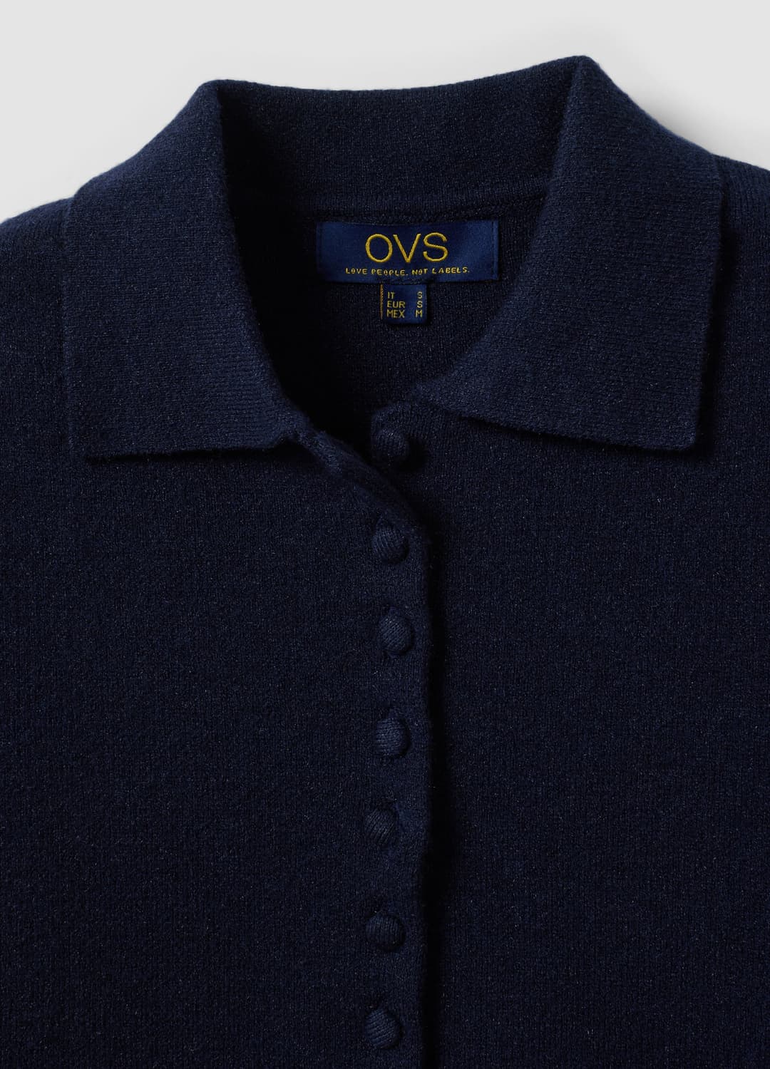 Cardigan Blu In Misto Lana Con Colletto Polo Regular Fit | OVS Cardigan Blu In Misto Lana Con Colletto Polo Regular Fit - 5 | OVS