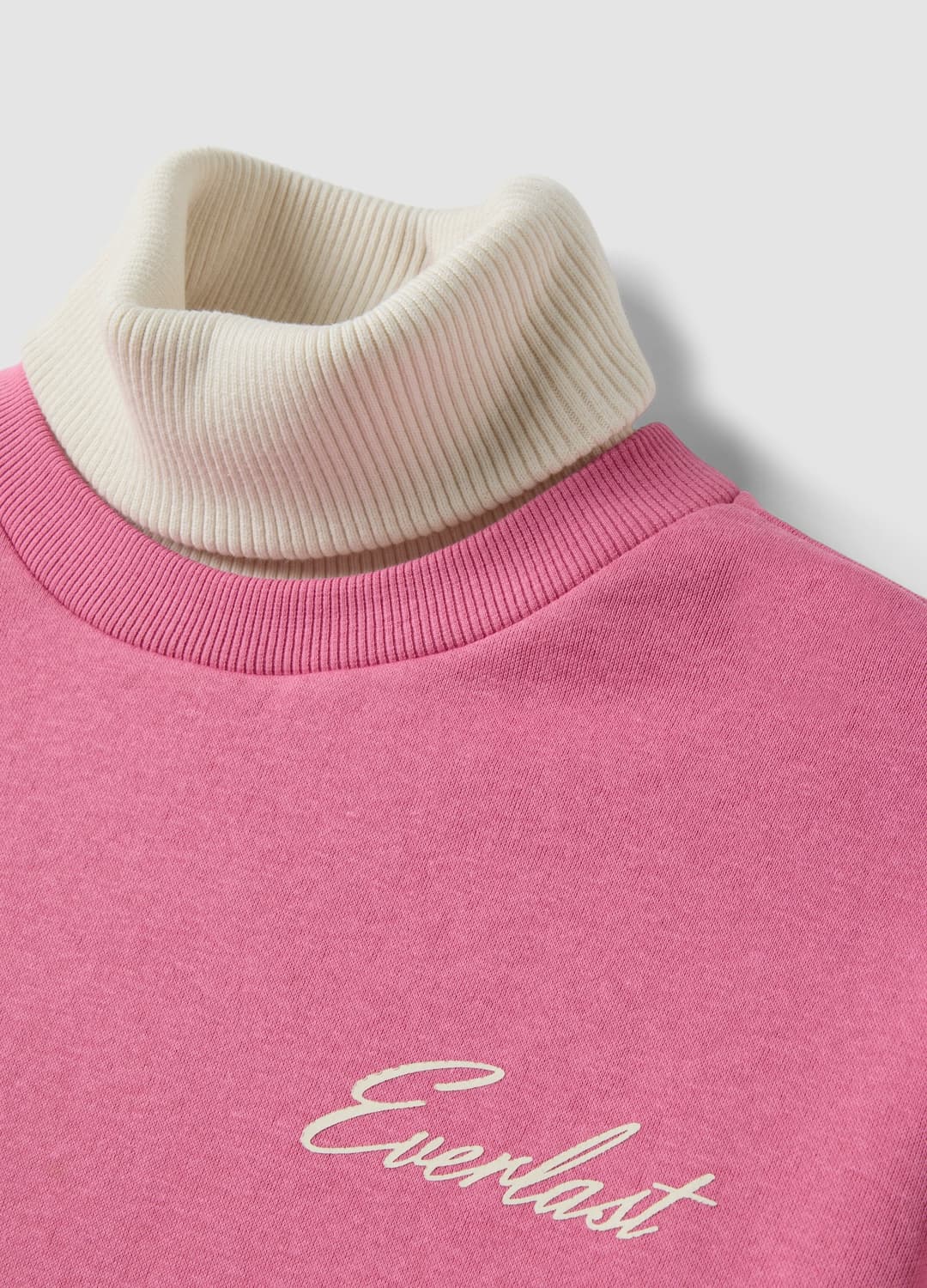 Felpa Rosa In Misto Cotone Con Collo Alto Regular Fit | OVS Felpa Rosa In Misto Cotone Con Collo Alto Regular Fit - 1 | OVS
