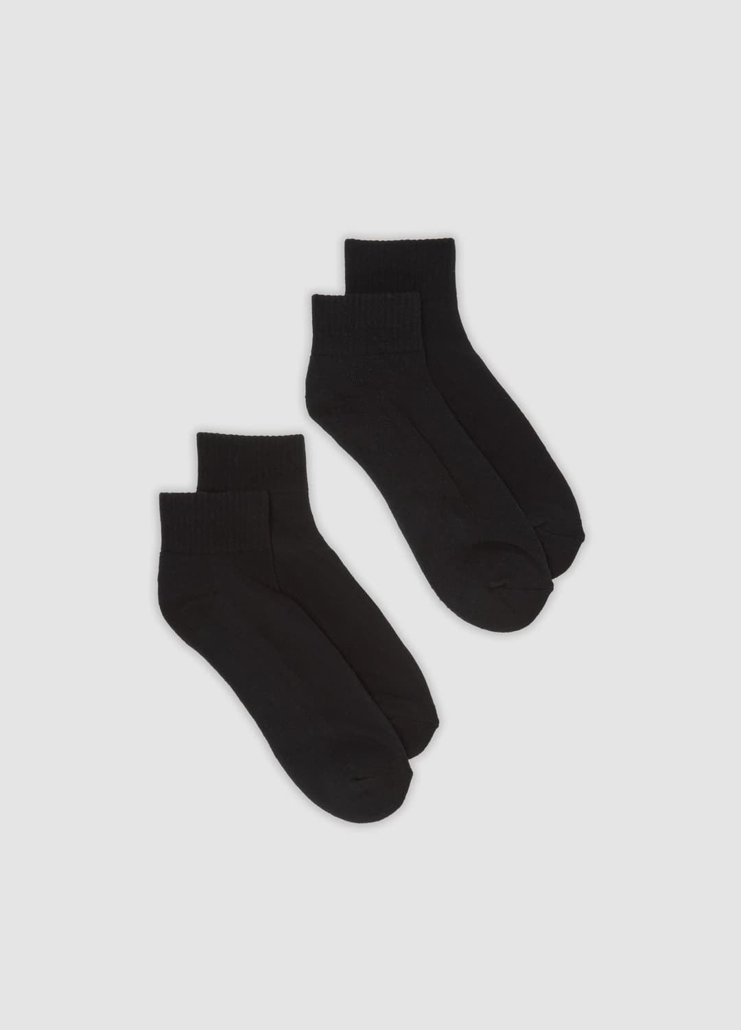 2er-pack Schwarze Sport-knöchelsocken Aus Elastischer Bio-baumwolle | OVS 2er-pack Schwarze Sport-knöchelsocken Aus Elastischer Bio-baumwolle - 0 | OVS