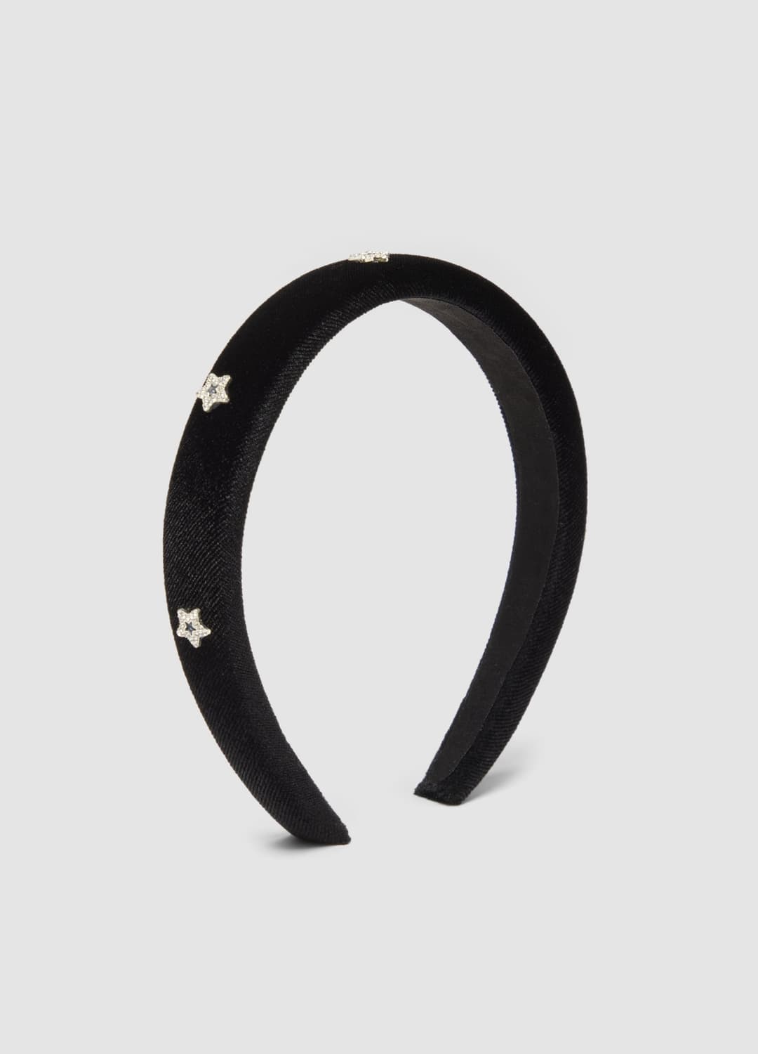 Cerchietto Nero Con Stelline Applicate Per Bambina | OVS Cerchietto Nero Con Stelline Applicate Per Bambina - 0 | OVS